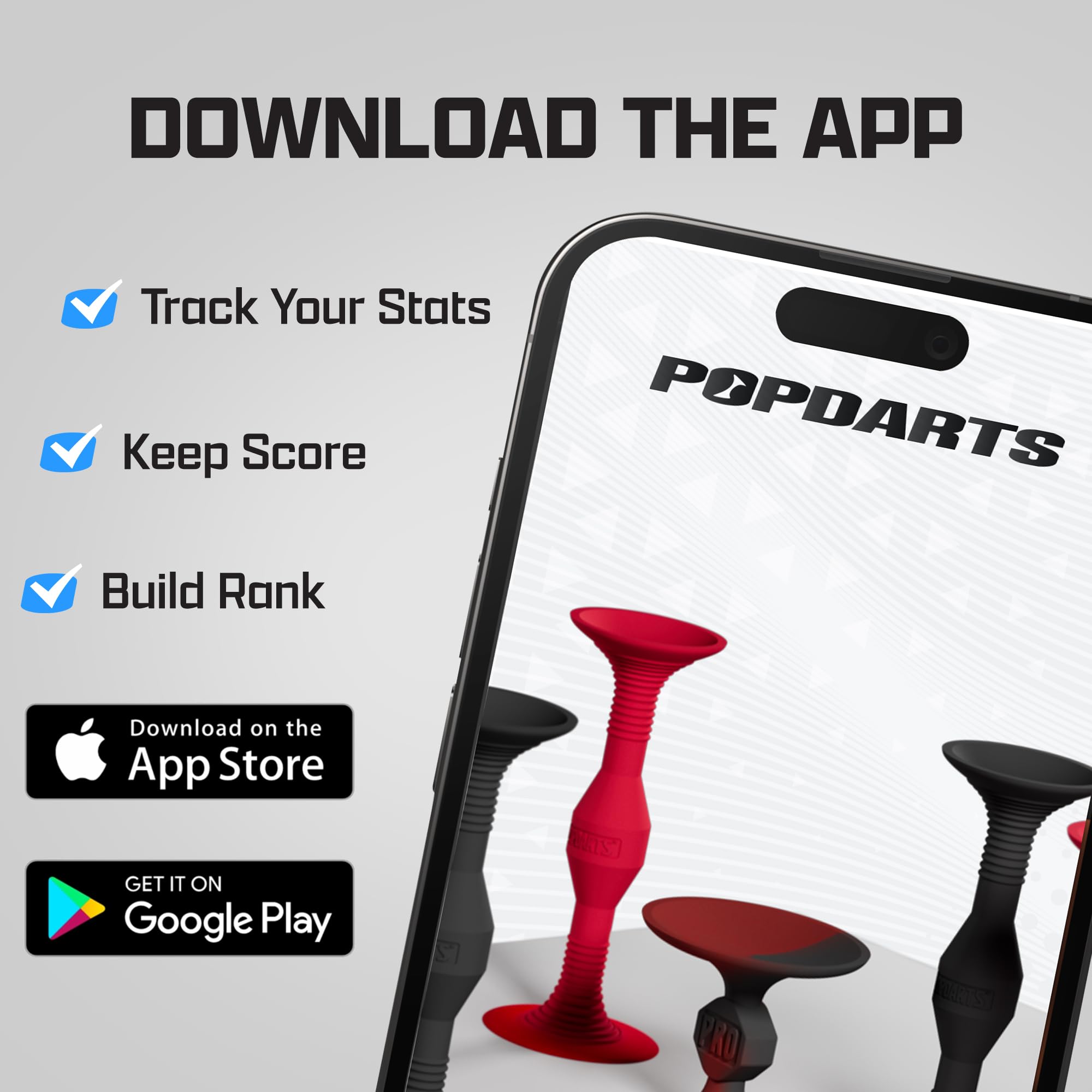 Popdarts PRO Pack Game Set (Red & Black) - Indoor & Outdoor Suction Cup Throwing Game - Competitive Fun for Parties, Backyards, and Family Gatherings