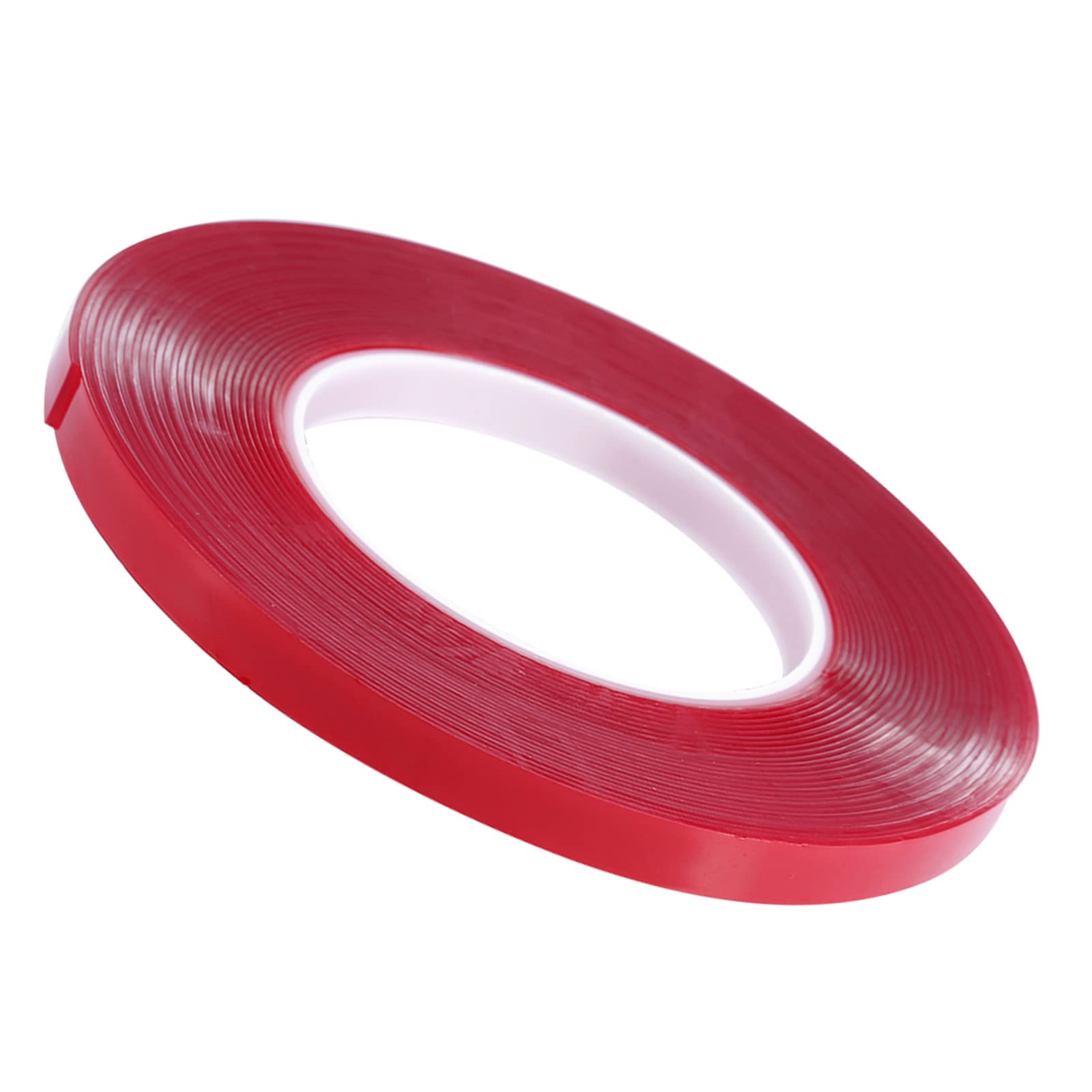 10m Double-Sided Nail Art Adhesive Tape - Strong Press On Nail Stickers with Red Film for False Nail Tips & Manicure Tools | Perfect for Salon Professionals, DIY Nail Artists & At-Home Nail Extensions