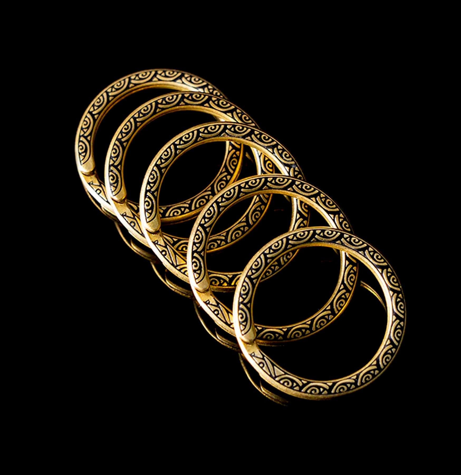 5-Piece Ouroboros Keychain Set - Durable Metal Snake Keyring for Keys, Bags & Backpacks - Perfect for Gifts, Home & Office Organization