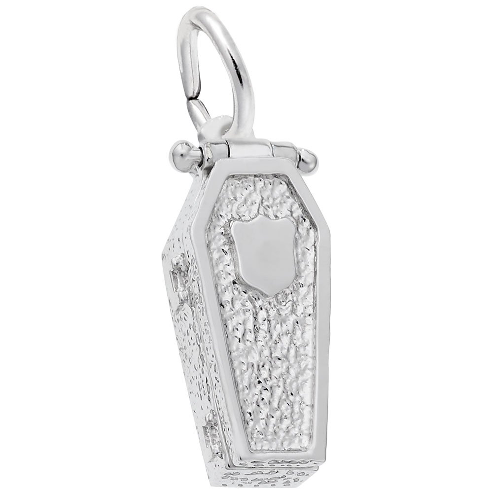 Gothic Coffin Charm Pendant - Sterling Silver Jewelry for Bracelets & Necklaces - Perfect for Halloween, Gothic Fashion & Punk Accessories