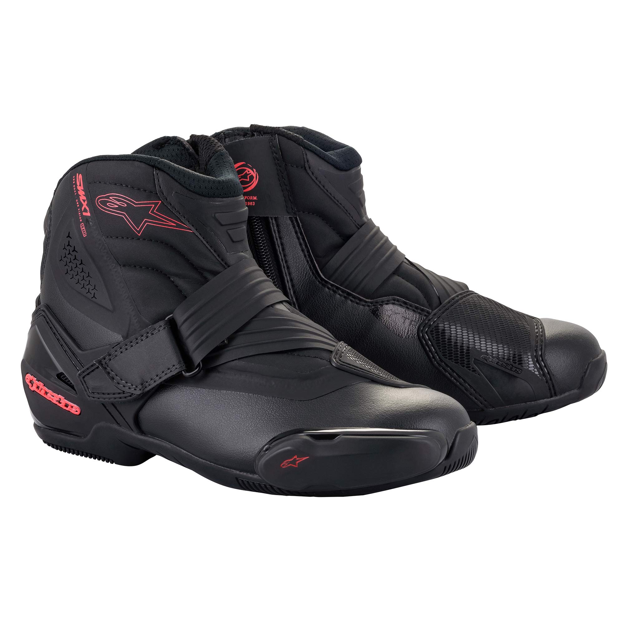 Alpinestars Stella SMX-1 R V2 Women's Motorcycle Boots - Size 43 - Black/Diva Pink - Durable Riding Boots for Street & Track - Perfect for Commuting, Racing & Motorcycle Enthusiasts
