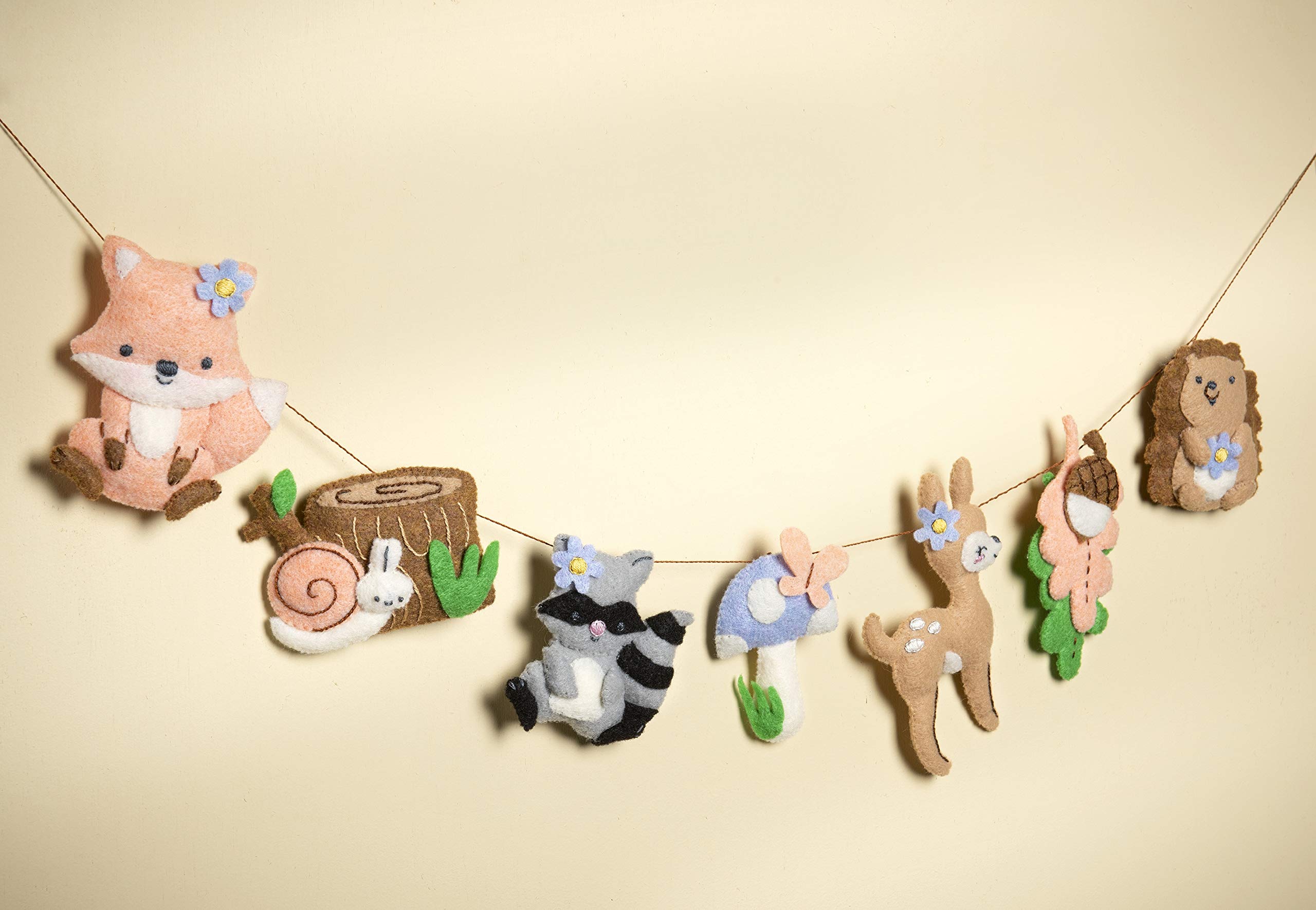 Bucilla Woodland Felt Garland White for Holiday Decor