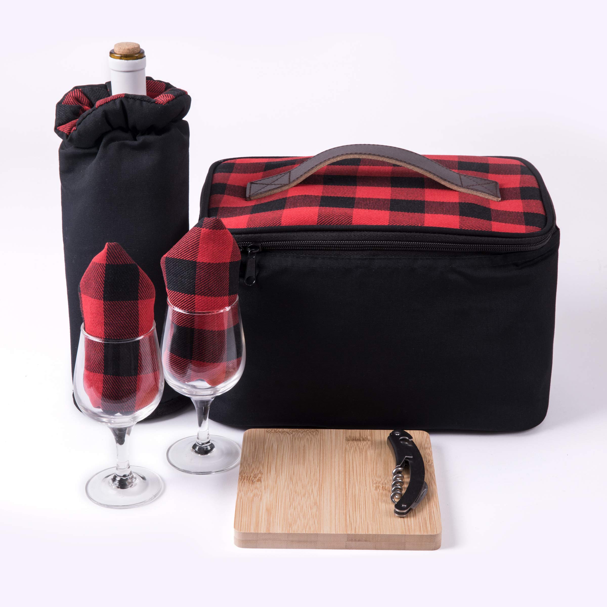 Pendleton Women's Rob Roy Picnic Basket - Insulated One Size Picnic Tote with Removable Straps for Outdoor Gatherings, Beach Trips & Camping Essentials