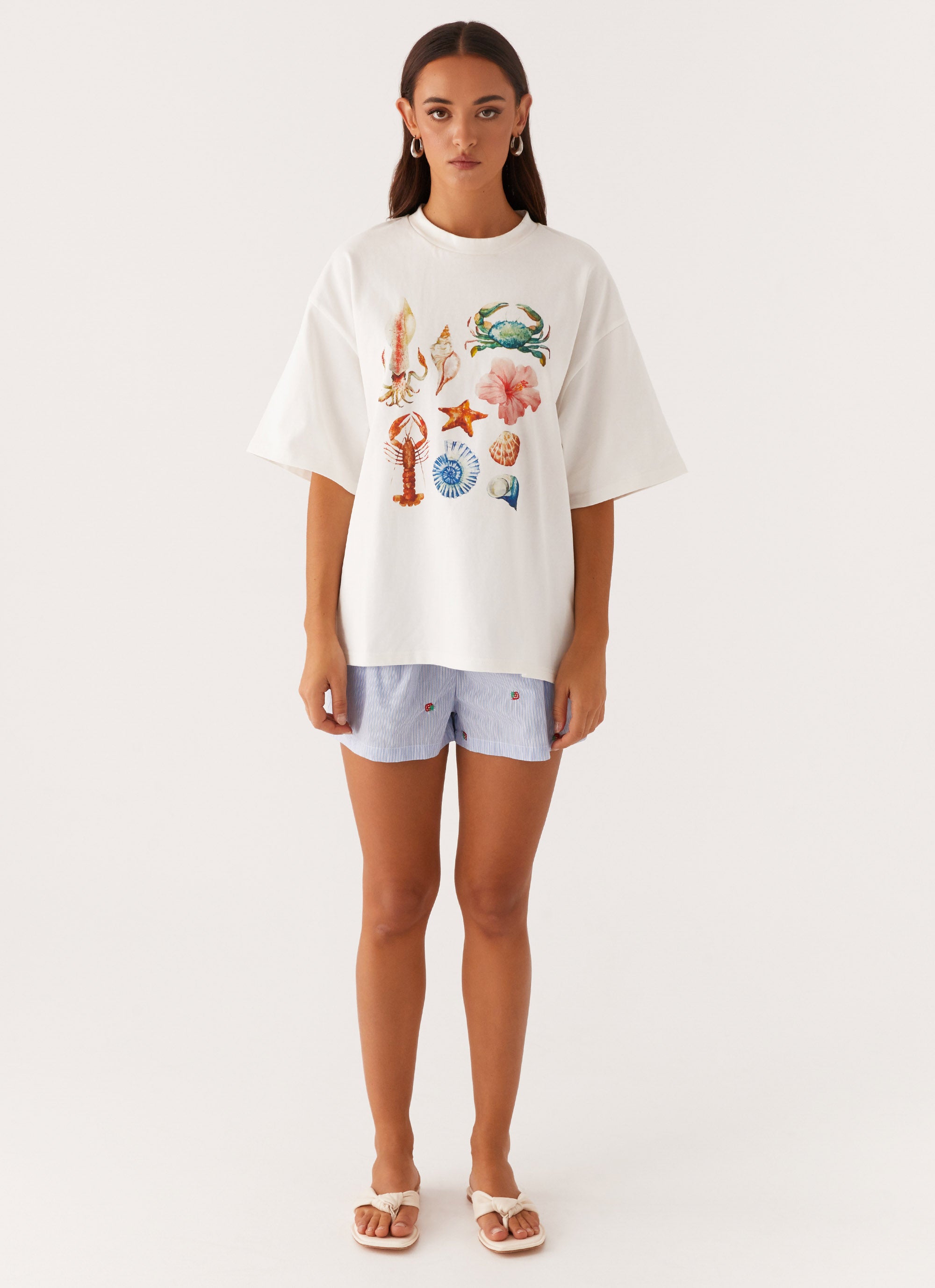 Born to Have Fun Oversized T-Shirt for Women - Soft Cotton Relaxed Fit Tee - White Casual Shirt for Streetwear, Lounge & Everyday Outfits