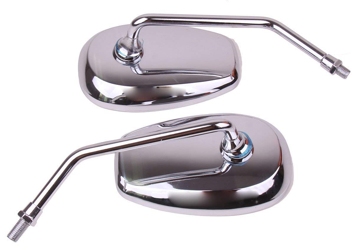 Chrome Motorcycle Rear View Mirrors for 2003 Honda Shadow Spirit 750 VT750DC - Universal Fit, Durable & Adjustable - Perfect for Cruiser Bikes, Highway Riding & Safety Upgrades