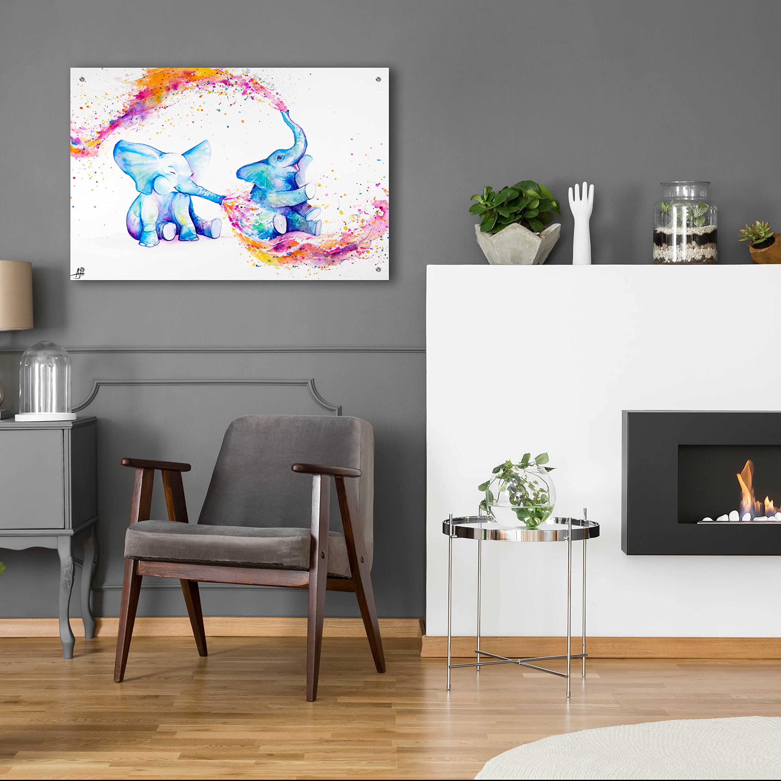 Epic Art 'Sorella' by Marc Allante - 36x24 Inch Acrylic Glass Wall Art Painting - Modern Home Decor for Living Room, Bedroom & Office