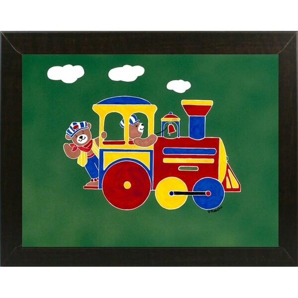 BearRy Happy Conductors SHERAS68808 Print 21x28.25 by Shelly Rasche - Vibrant Wall Art for Kids Room, Nursery Decor & Playroom Decoration