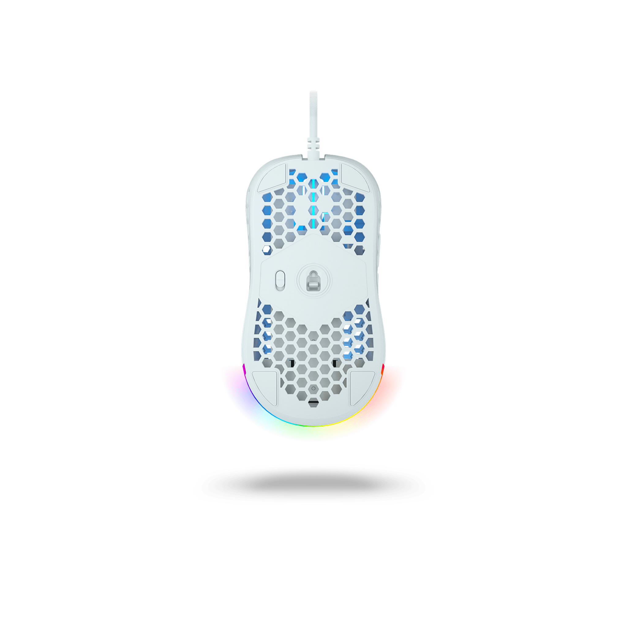 Ghost M1 UltraLight Gaming Mouse - White | Wired RGB Ergonomic Mouse for PC, Mac, Laptop - Perfect for FPS, MOBA, eSports & Office Work