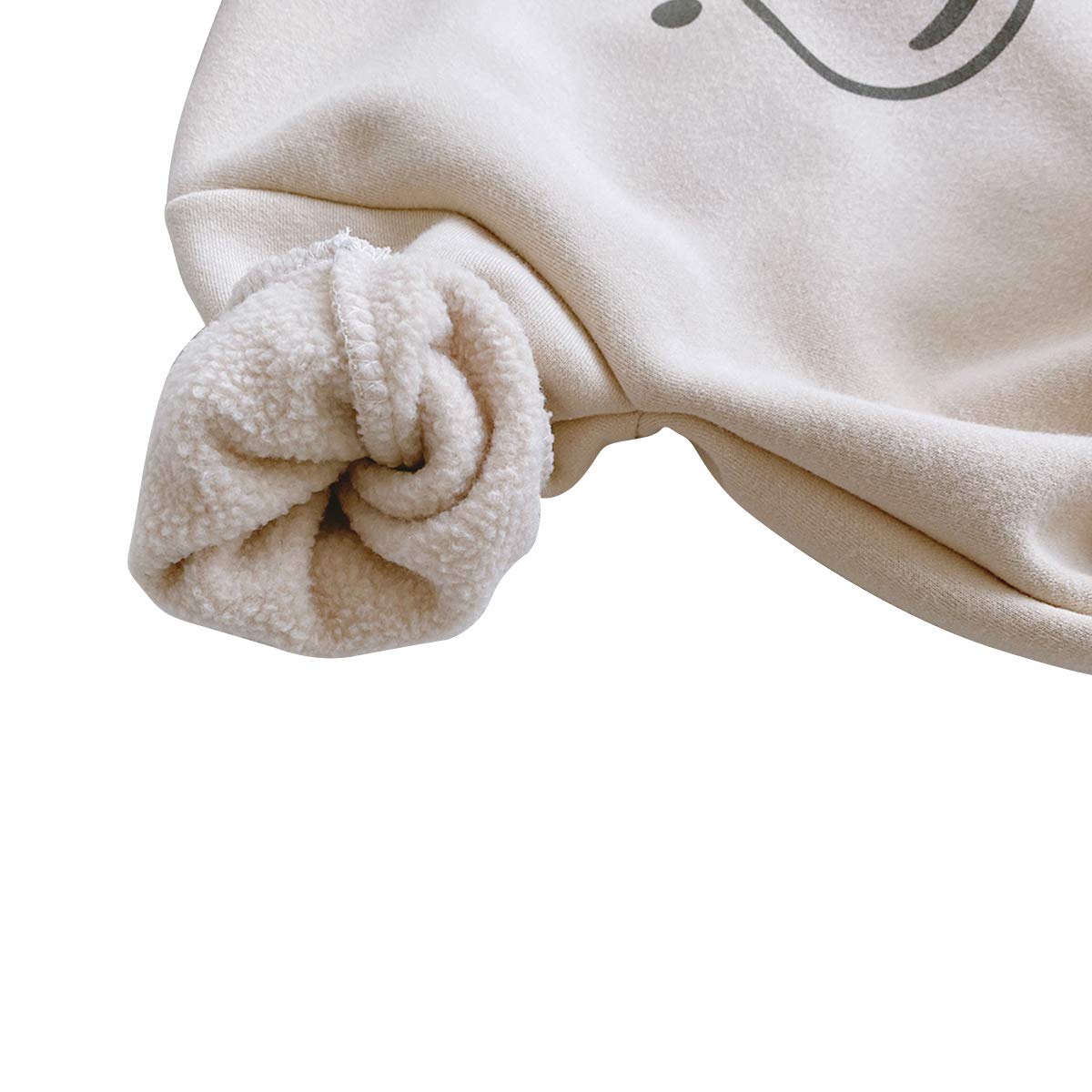 Famuka Baby Boy & Girl Long Sleeve Bear Print Sweatshirt Romper Bodysuit - Soft Cotton Jumpsuit for Playtime, Family Photos & Everyday Wear