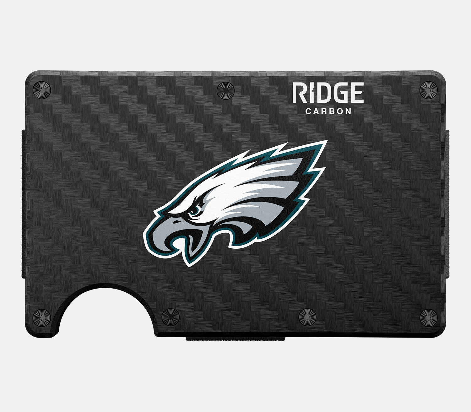 Ridge Wallet Philadelphia Eagles Carbon Fiber 3K - Slim RFID Blocking Minimalist Wallet for Men - Perfect for Everyday Carry, Travel & Gameday