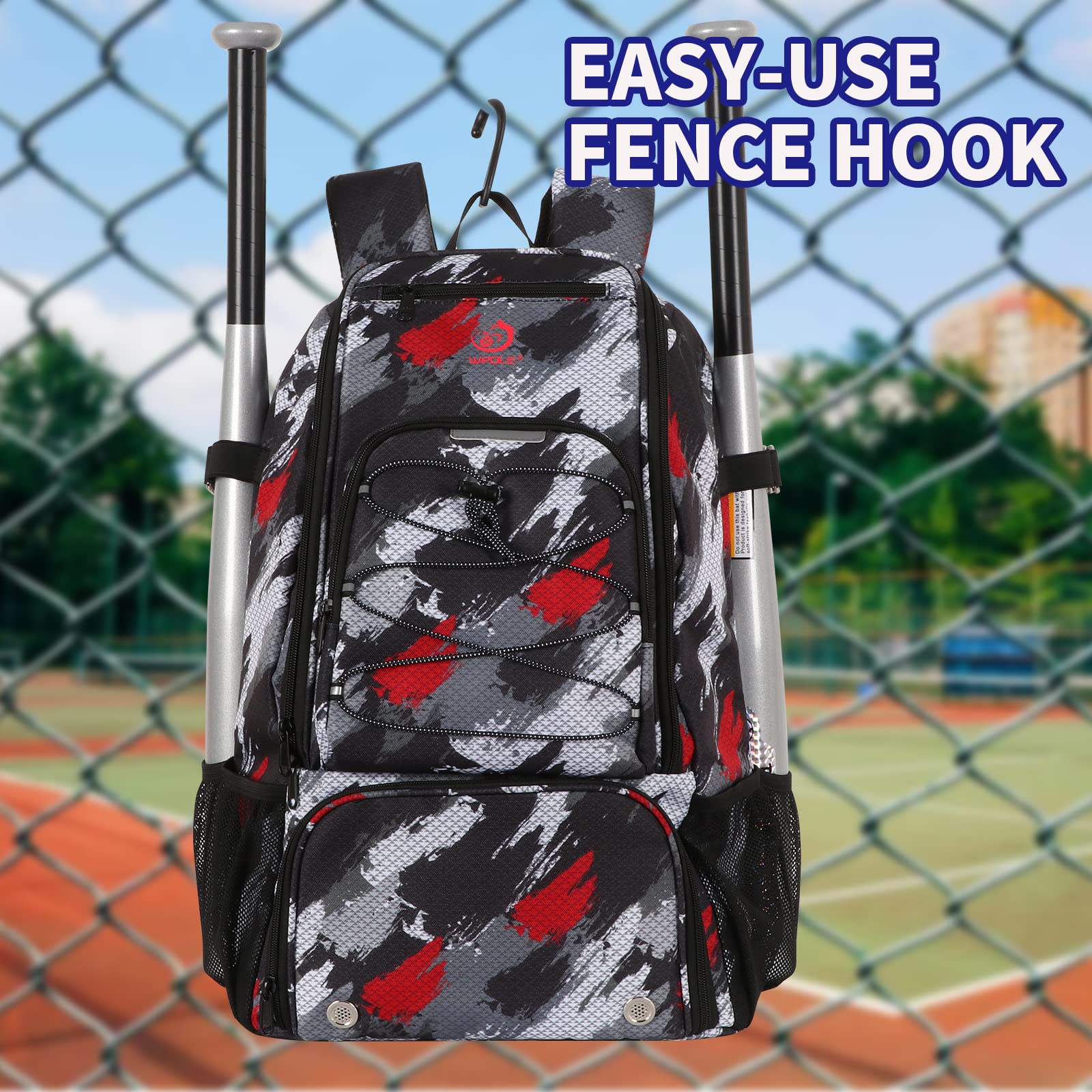 **Best Baseball & Softball Bat Bag for Youth & Adults - Durable Backpack with Shoe Compartment, Fence Hook - Holds Bats, Helmets, Gloves - Perfect for Games, Practice & Travel**