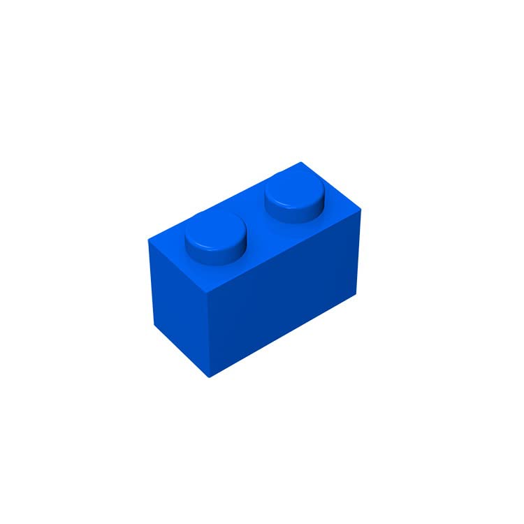 Classic Blue 1x2 Building Bricks - 100 Piece Bulk Brick Blocks Set | 100% Compatible with Lego 3004 & All Major Brands | STEM Toys for Creative Construction Play, DIY Projects & Educational Activities