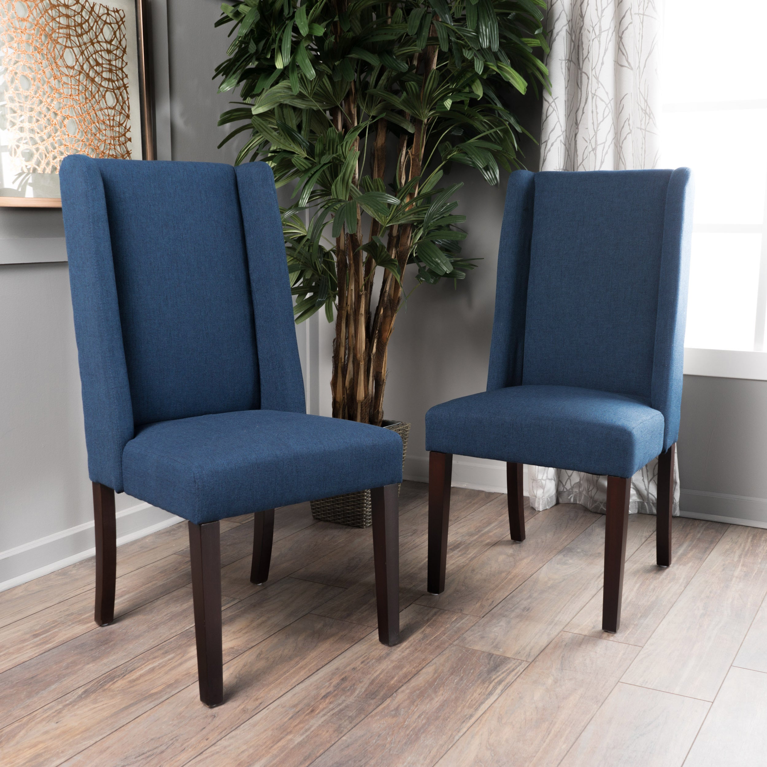 Modern Dining Chairs Set of 2 - Comfortable Kitchen & Dining Room Chairs with Sturdy Metal Legs - Perfect for Home, Restaurant, or Office Use