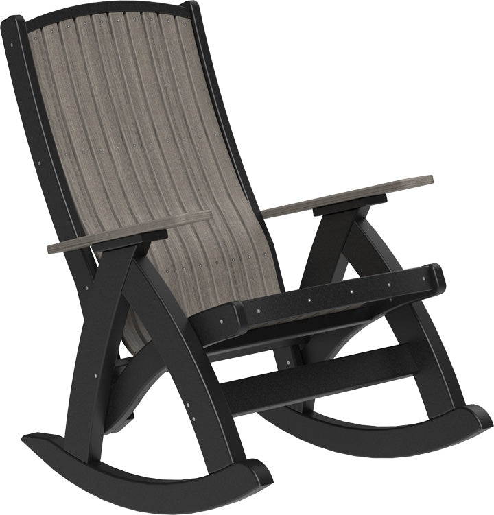 LuxCraft Comfort Rocker Recliner Chair - Ergonomic High Back Rocking Chair with Padded Armrests & Lumbar Support for Living Room, Bedroom, Nursery - Perfect for Relaxing, Reading & Nursing