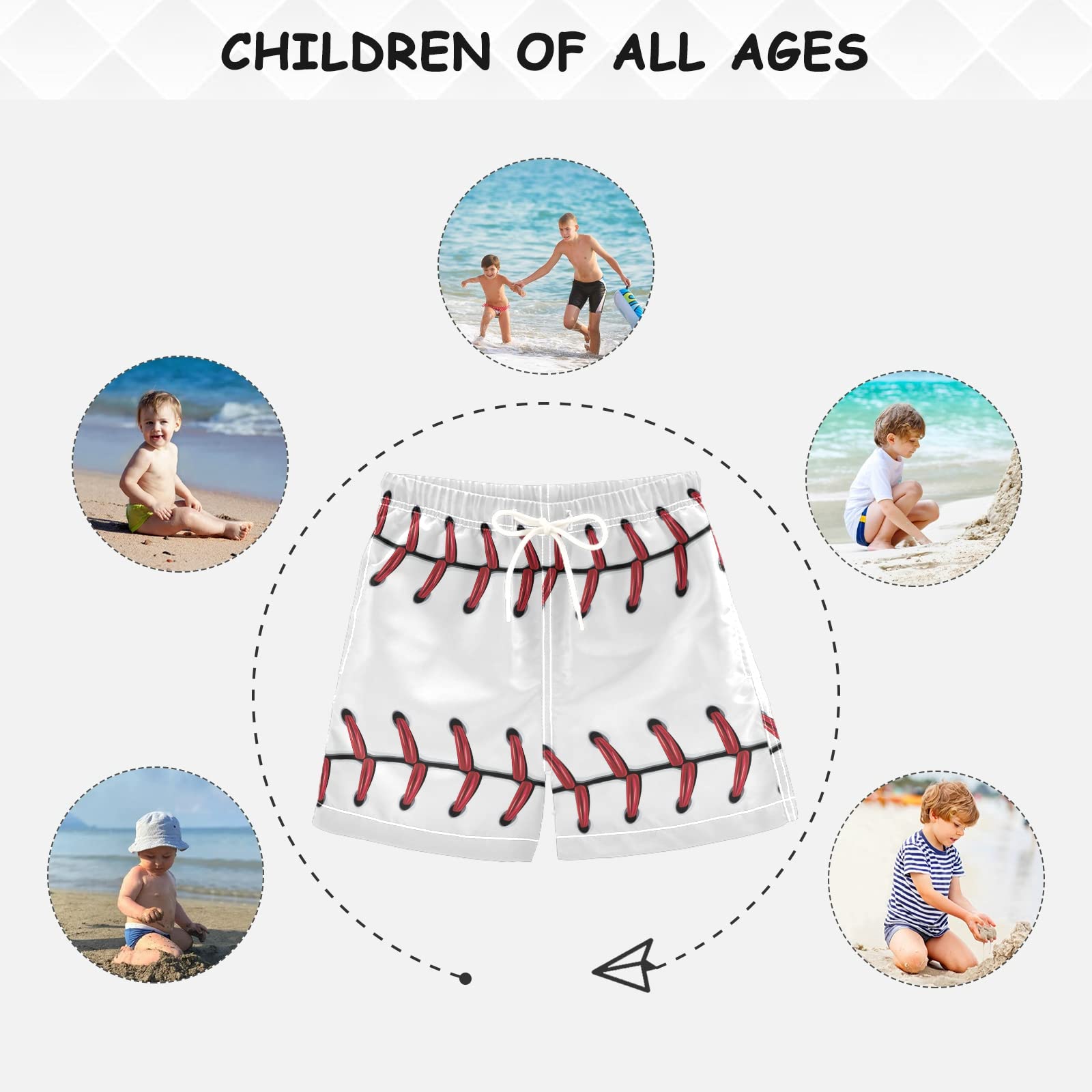 Boys Swim Trunks for Kids 2-14 Years - Quick Dry Beach Shorts with UPF 50+ Sun Protection | Perfect for Swimming, Beach Vacation, Pool Party & Summer Activities