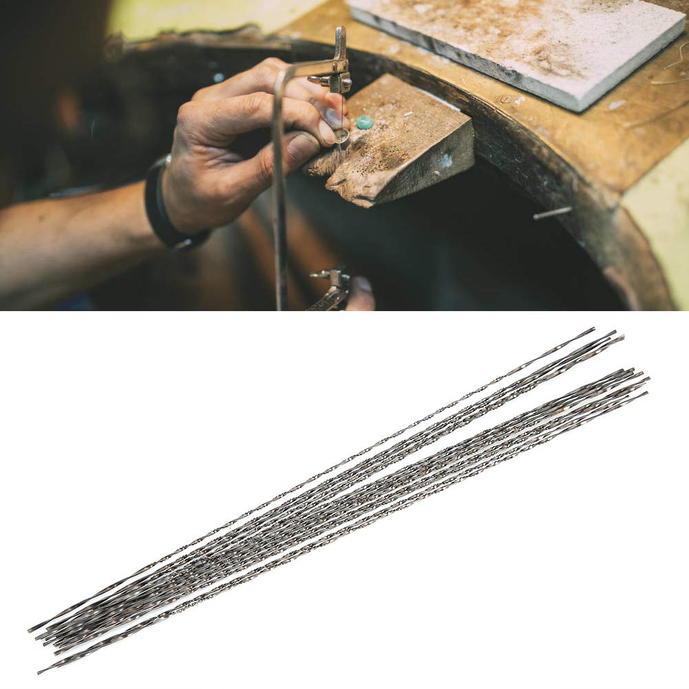 12pcs Tungsten Steel Spiral Teeth Scroll Saw Blades for Woodworking, Metal, Jewelry & Wax Engraving - High Precision Cutting Tools for DIY Crafts and Professional Use