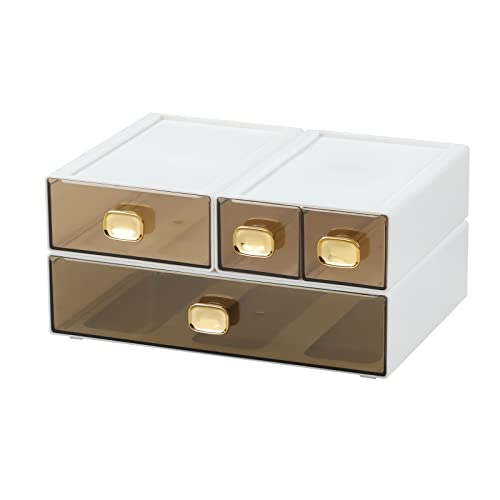 4 Mixed Drawers, White