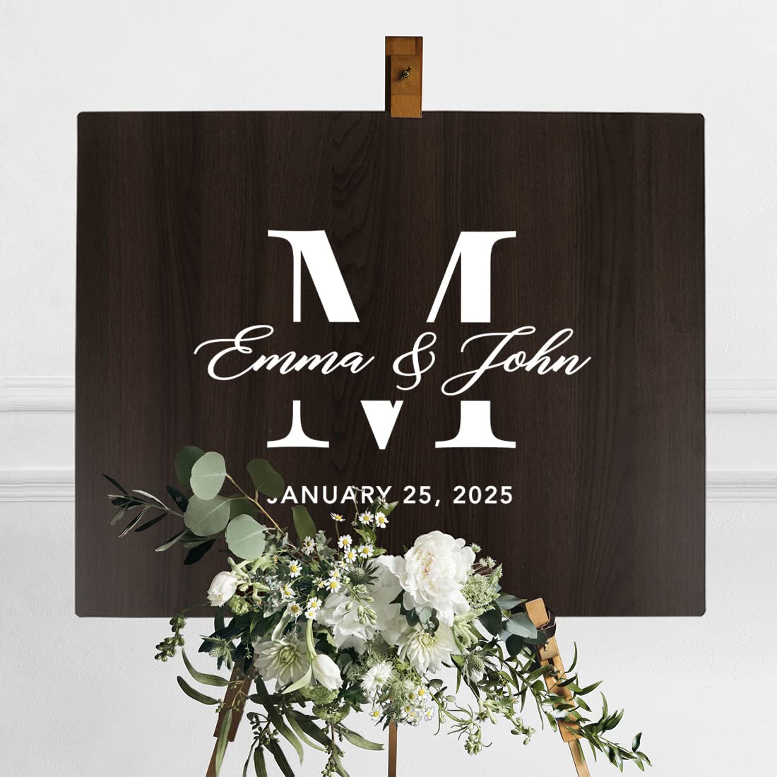 Custom Large Wooden Welcome Sign for Wedding - 16