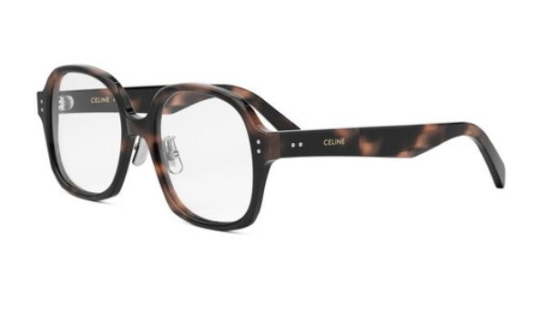 Celine THIN CL50151F 055 Shiny Havana Geometric Women's Eyeglasses - Trendy Cat Eye Glasses for Women, Lightweight & Stylish Frame for Everyday Wear, Office, or Special Occasions