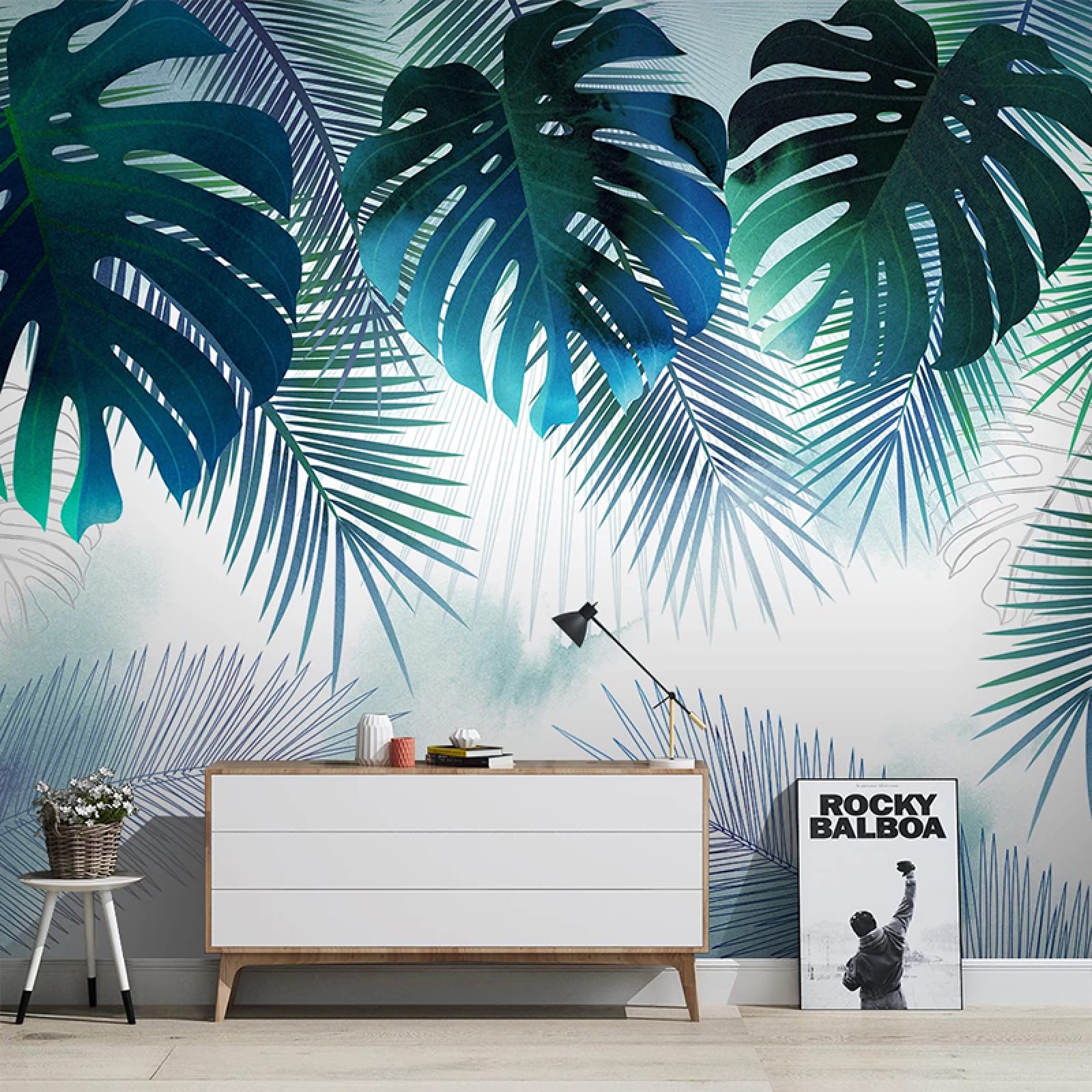 3D Plant Leaves Banana Leaf Wallpaper - Modern Art Custom Wall Mural for Living Room, Bedroom, Study | Tropical Home Decor, Restaurant & Cafe Backdrop