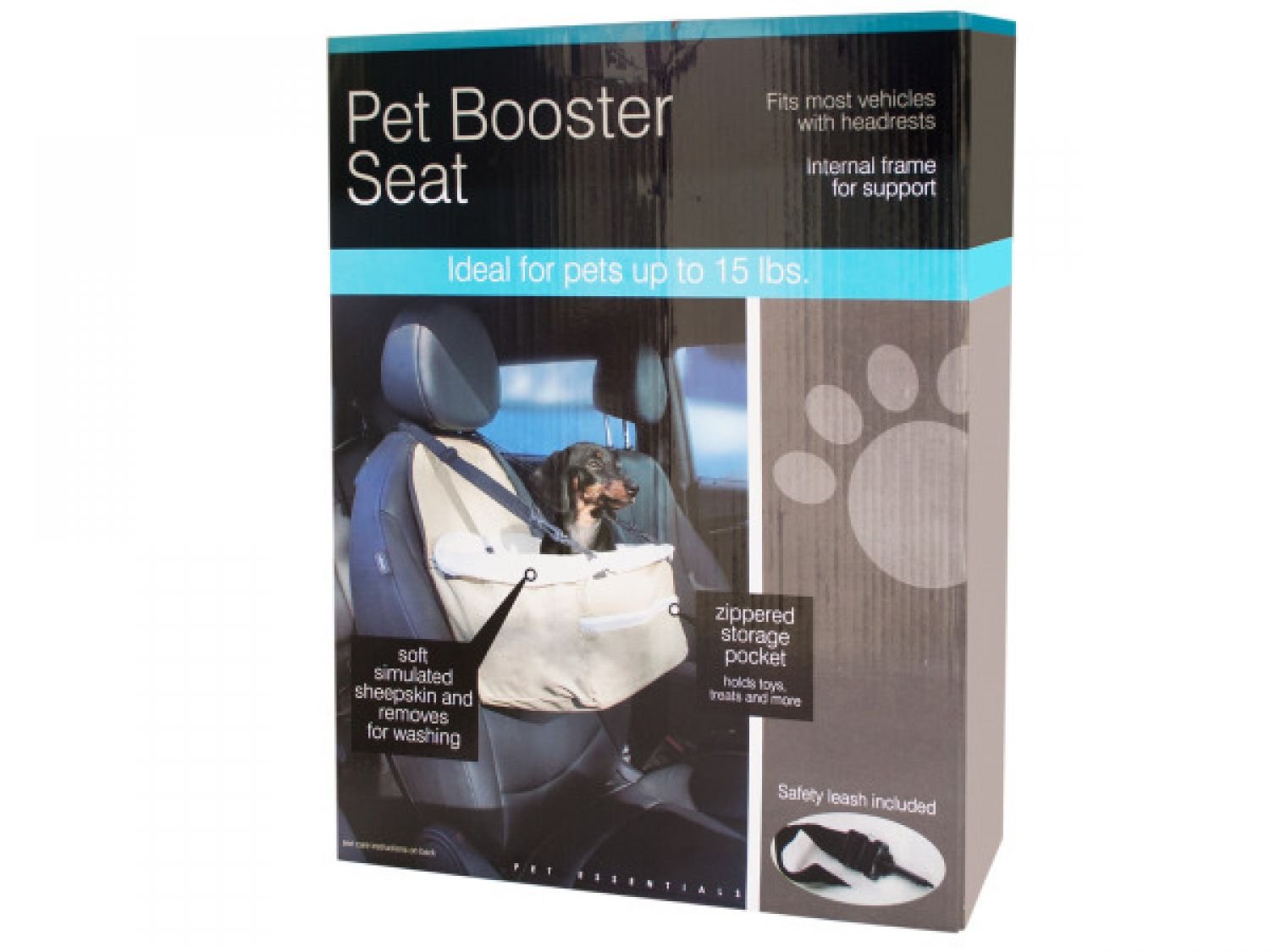 Bulk Buys Pet Booster Seat Set of 2 - Premium Pet Car Seat for Small Dogs & Cats - Durable Pet Travel Accessories for Safe Car Rides - Perfect for Road Trips & Vet Visits