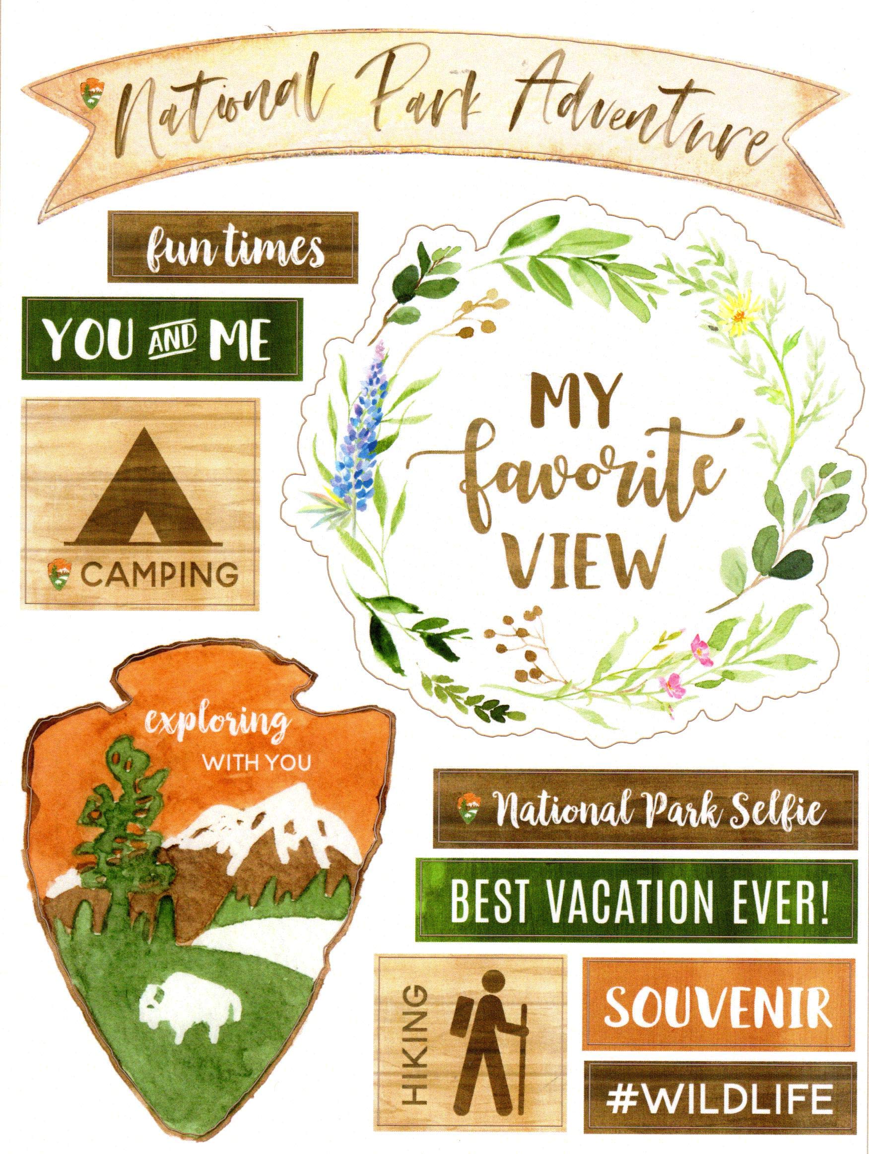 Virgin Islands National Park Watercolor Stickers for Scrapbooking - Tropical Island Scenes, Travel Journal Decals, DIY Craft Supplies for Vacation Memory Books & Photo Albums