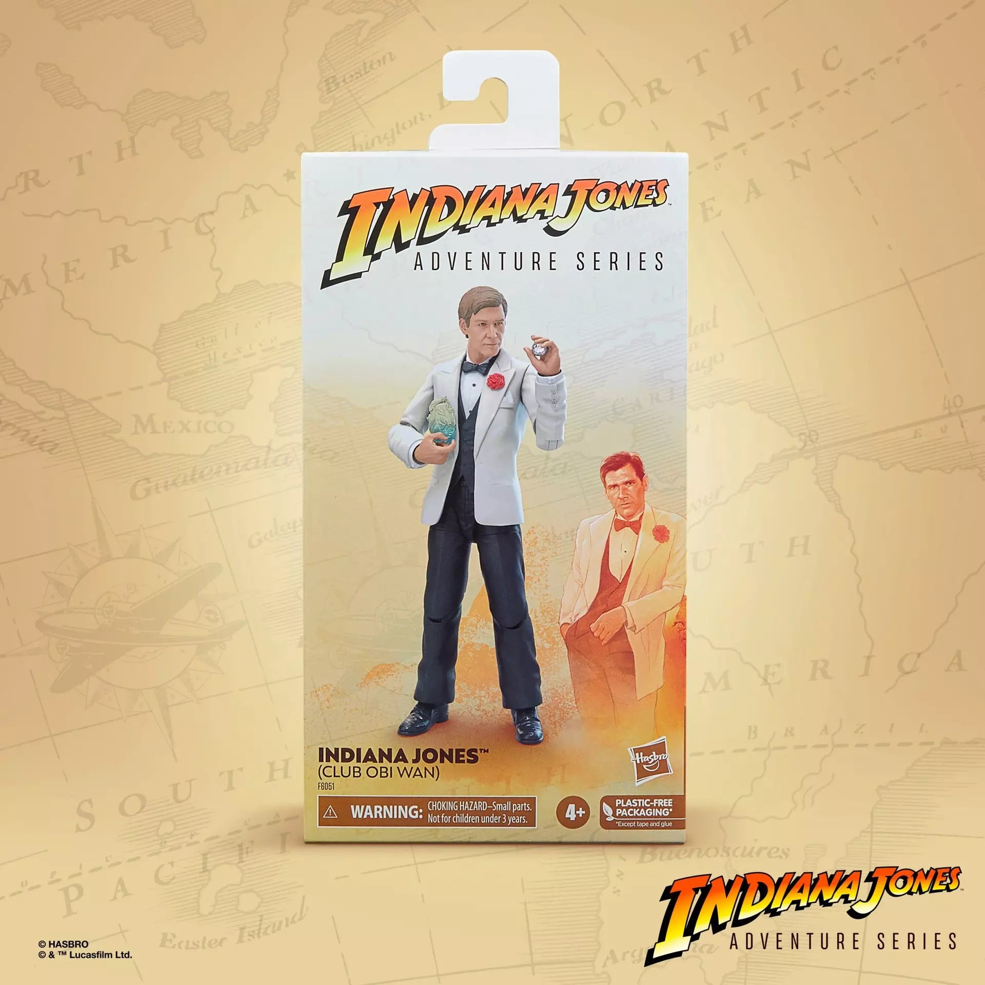 Indiana Jones Adventure Series Club Obi Wan Action Figure - Collectible Movie Toy for Fans, Display & Role Play Scenes