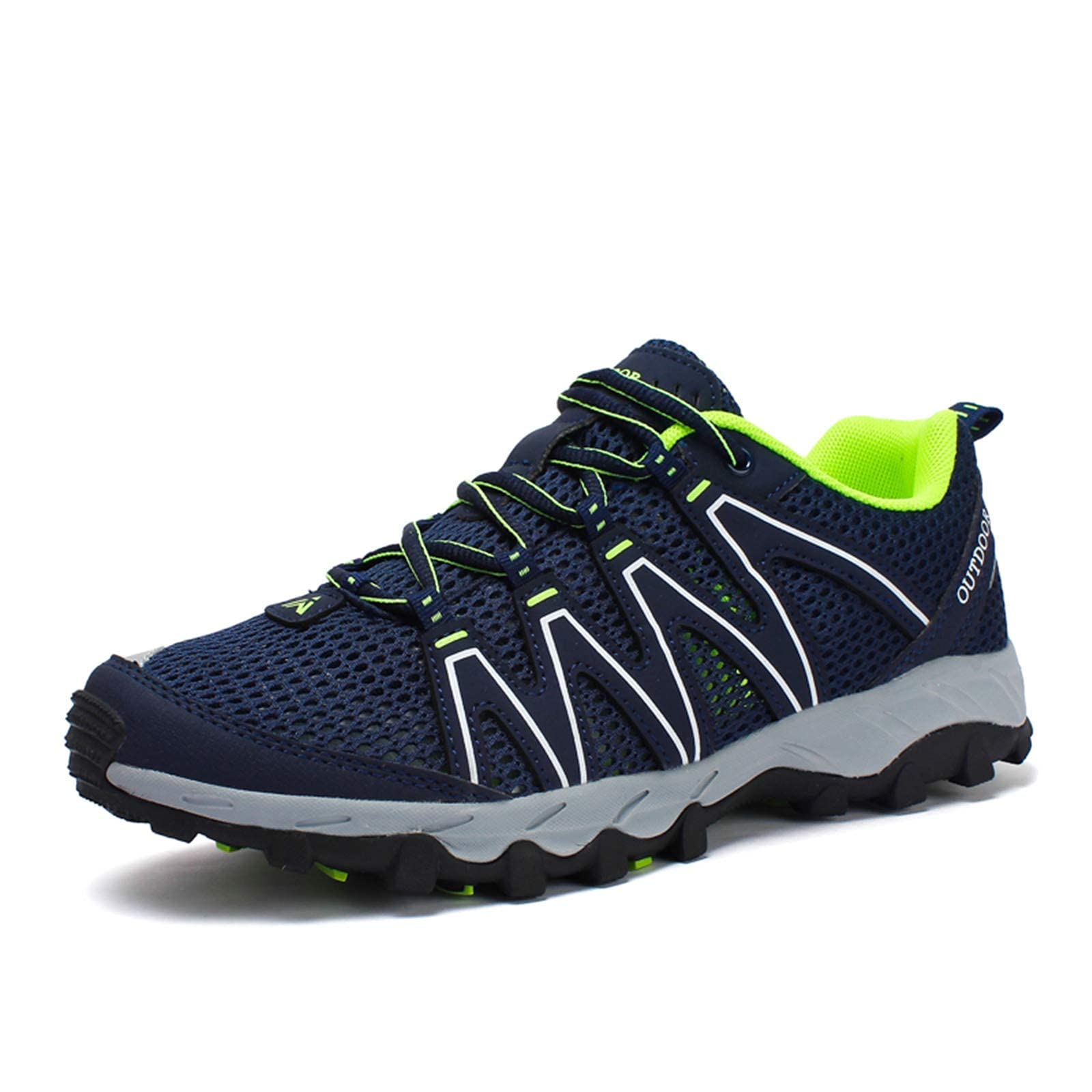 RUNMAXX Men's & Women's Hiking Shoes - Lightweight Quick-Drying Water Shoes for Fishing, Aqua Sports & Outdoor Activities - Breathable Mesh Barefoot Sneakers for Trail Running, Beach Walking & Camping
