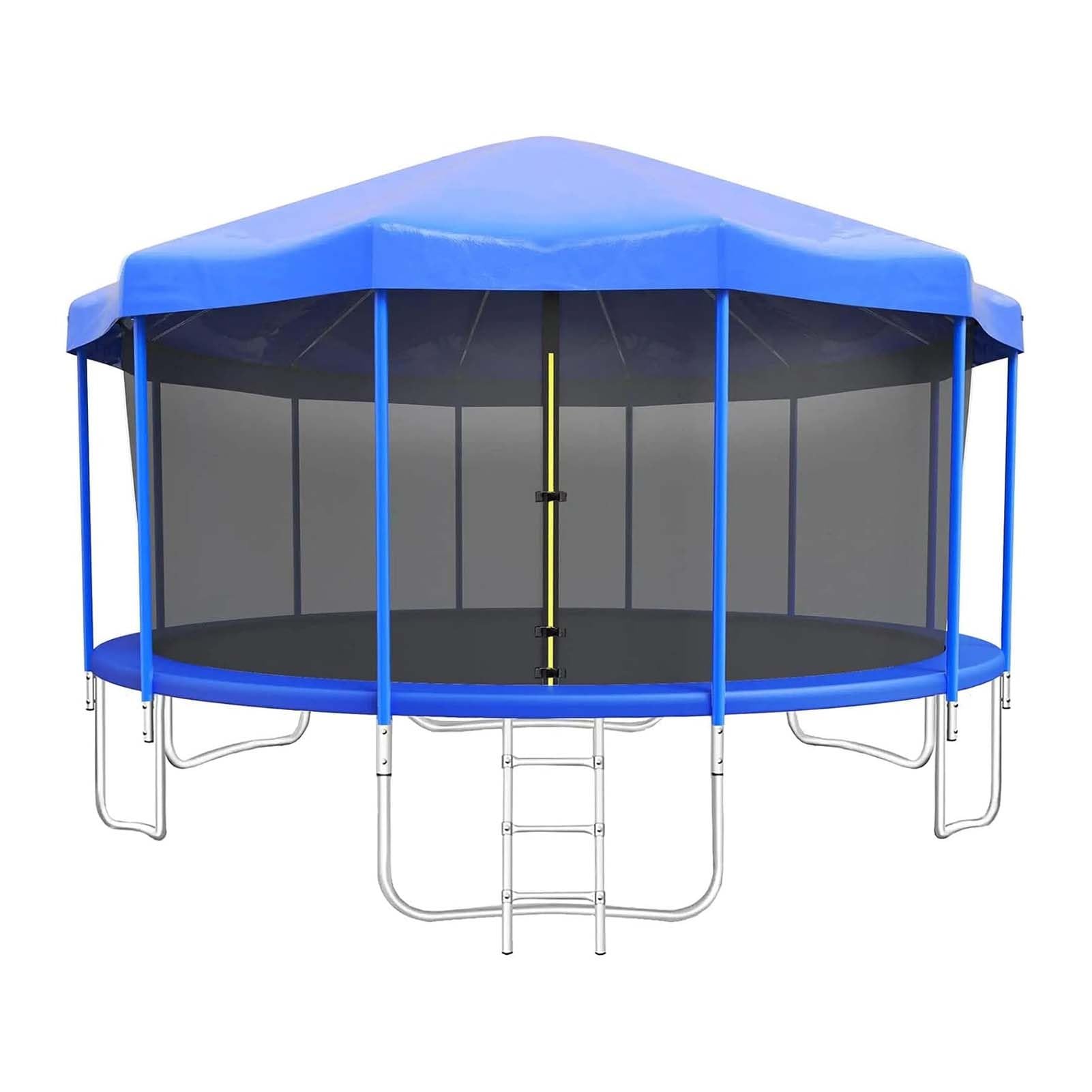 Premium Trampoline Canopy Tent with Frame - Universal Fit for 6ft to 16ft Trampolines - UV Protection Sun Shade Cover for Outdoor Sports - Waterproof & Weather Resistant for Sun, Rain & Snow Protection - Perfect for Backyard Play, Exercise and Family Fun