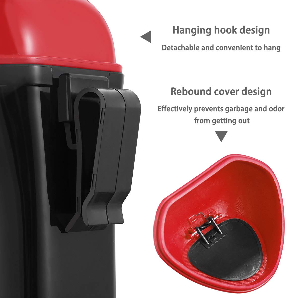 VORCOOL Mini Car Trash Can - Small Garbage Bin for Vehicles, Office, Home & Travel - Perfect for Car, Truck, Desk & Road Trips