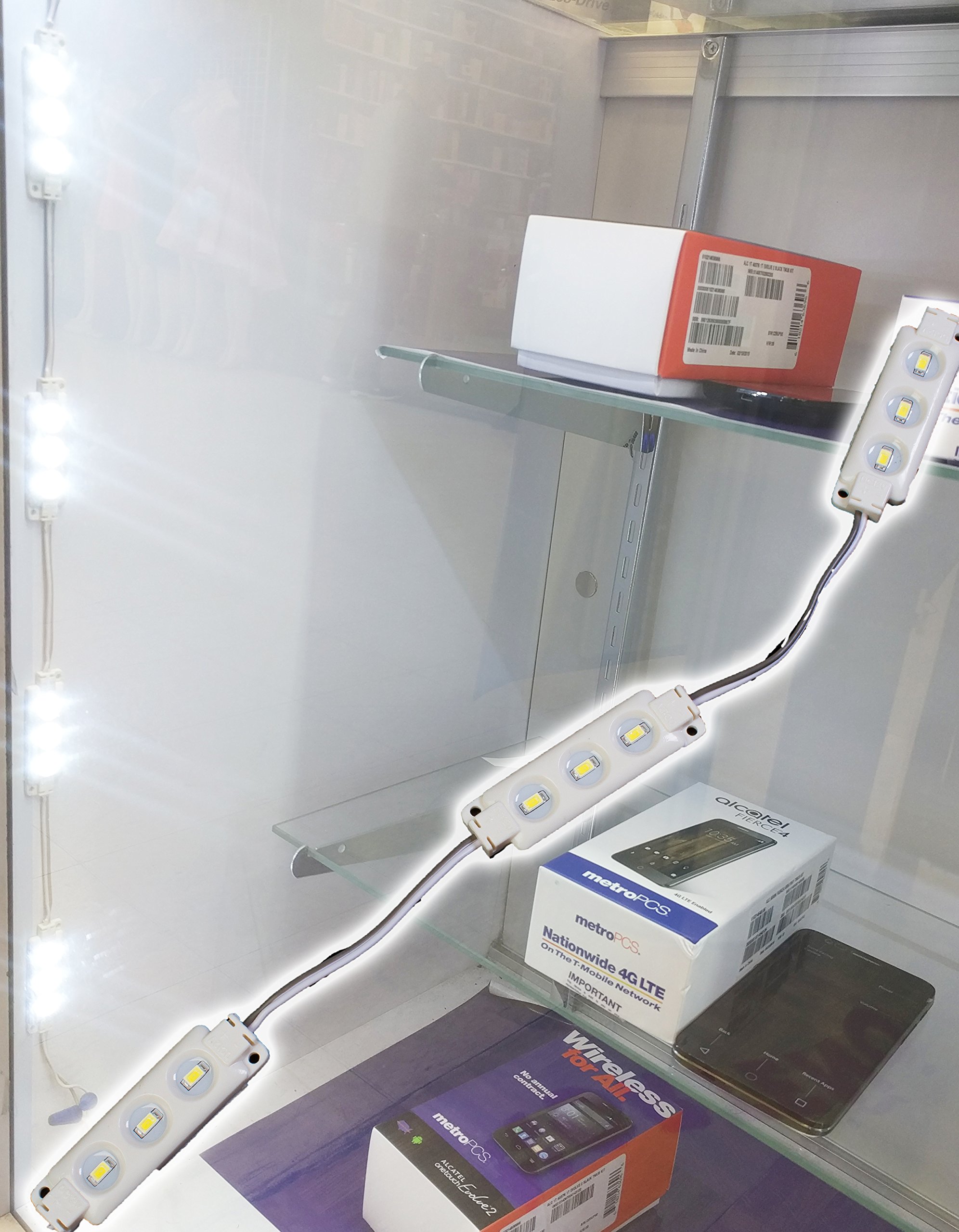 Premium LED Display Cabinet Light M5630 Series - 10ft UL Certified for Jewelry, Watches & Phone Showcases - Perfect for Closets, Under Cabinet, Gun Safes & Pantry Lighting