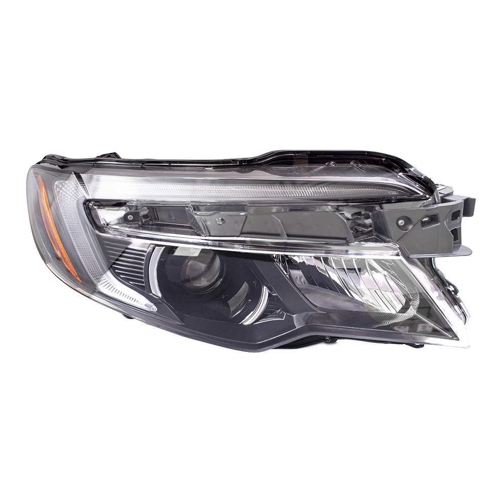 Brock Replacement Passenger Side Halogen Headlight Assembly with LED DRL for 2016-2020 Honda Pilot | Perfect for Night Driving & Enhanced Visibility