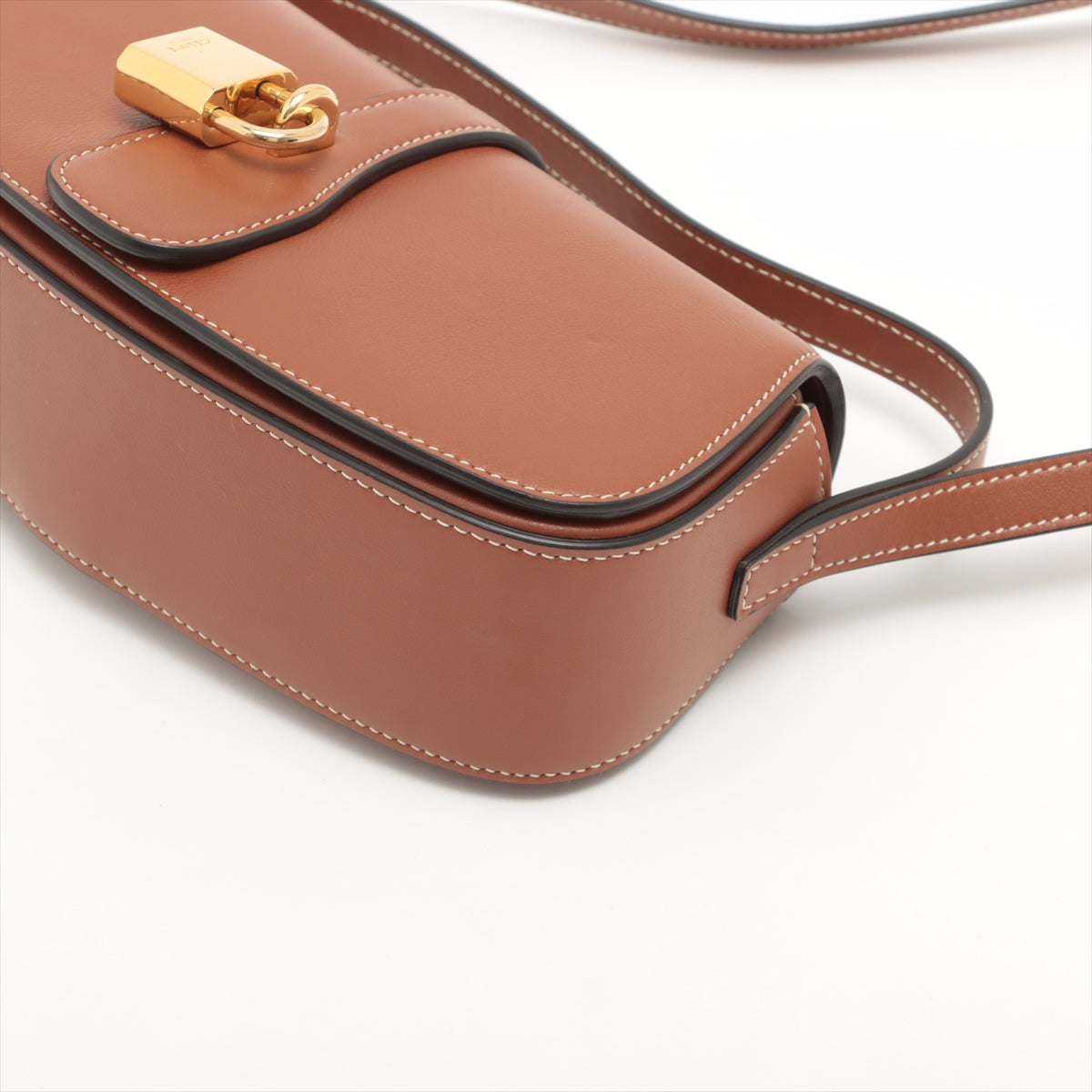 Celine Tabou Brown/Tan Leather Clutch with Strap - Stylish Crossbody Bag for Women, Perfect for Evening Parties & Date Nights