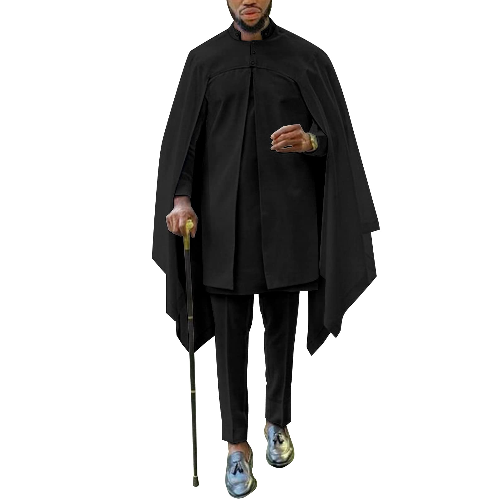 African Men's Traditional Agbada 3-Piece Set - Dashiki Robe, Shirt & Pants for Weddings & Special Occasions | Elegant Cultural Outfit for Ceremonies & Festivals