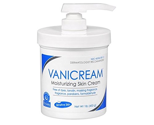 Vanicream Moisturizing Skin Cream with Pump Dispenser - 1 lb (453g) for Dry, Sensitive Skin - Dermatologist Recommended Daily Face & Body Moisturizer for Eczema & Psoriasis Relief
