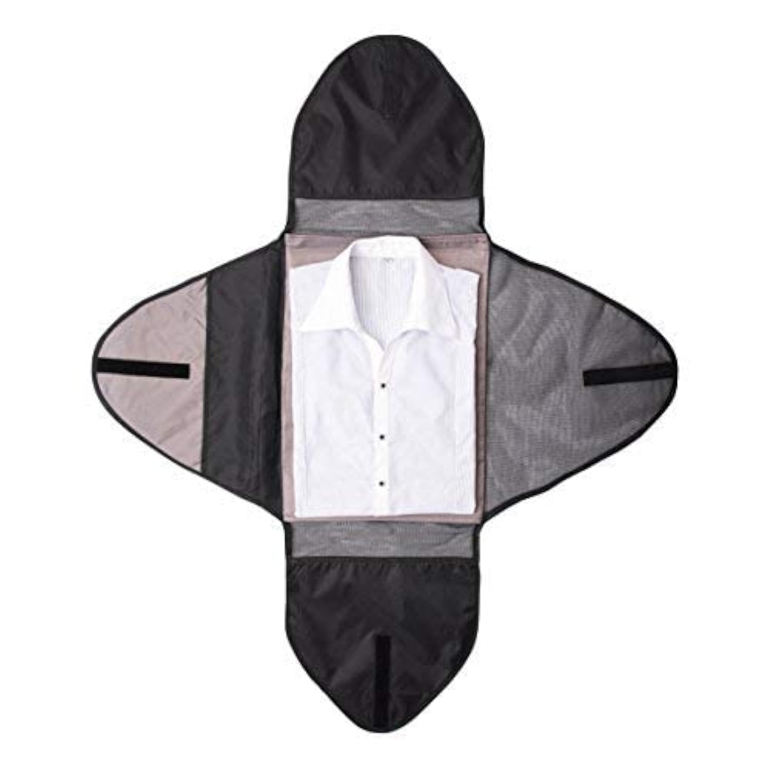 Garment Packing Folder - Travel Clothes Organizer & Garment Bag for Suits, Dresses & Shirts | Compact Luggage Accessory (Black) | Perfect for Business Trips, Vacations & Closet Organization