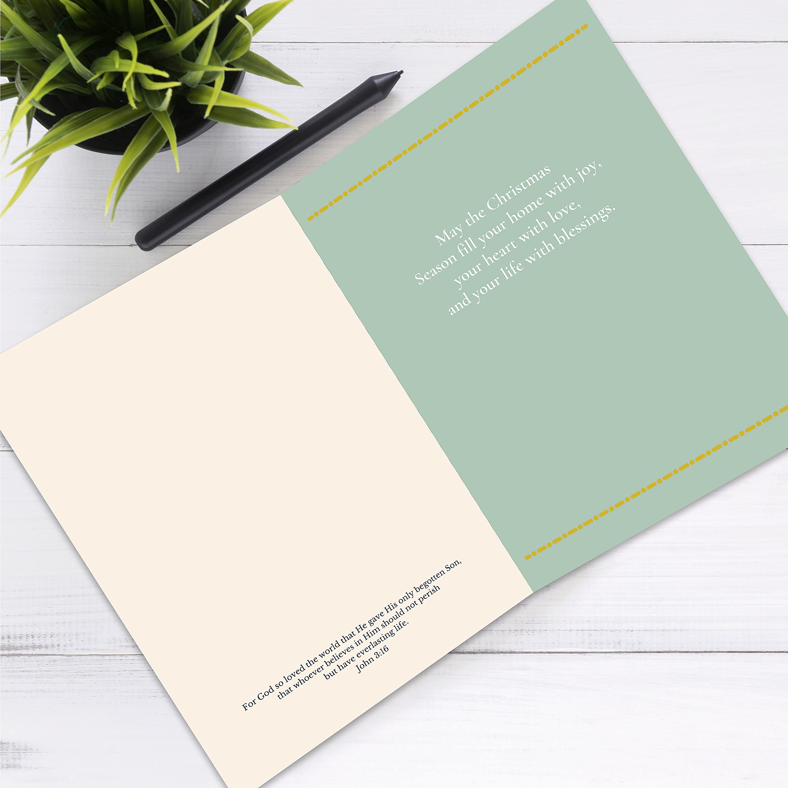 Religious Christmas Cards Bulk Pack of 100 - Christian Holiday Greeting Cards for Christmas, Inspirational Bible Verse Cards - Perfect for Church, Family & Friends Holiday Wishes