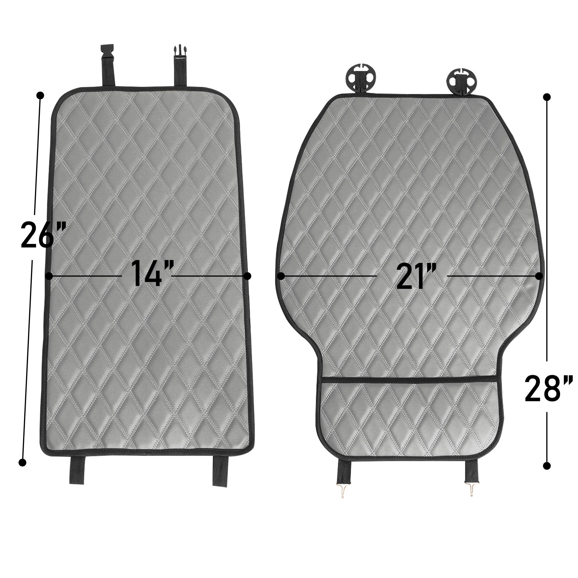 FH Group Neosupreme Car Seat Covers - 2 Pack Universal Fit Waterproof Faux Leather Seat Protectors for Cars, Trucks & SUVs | Beige Auto Accessories | Perfect for Road Trips, Commuting & Pet Protection