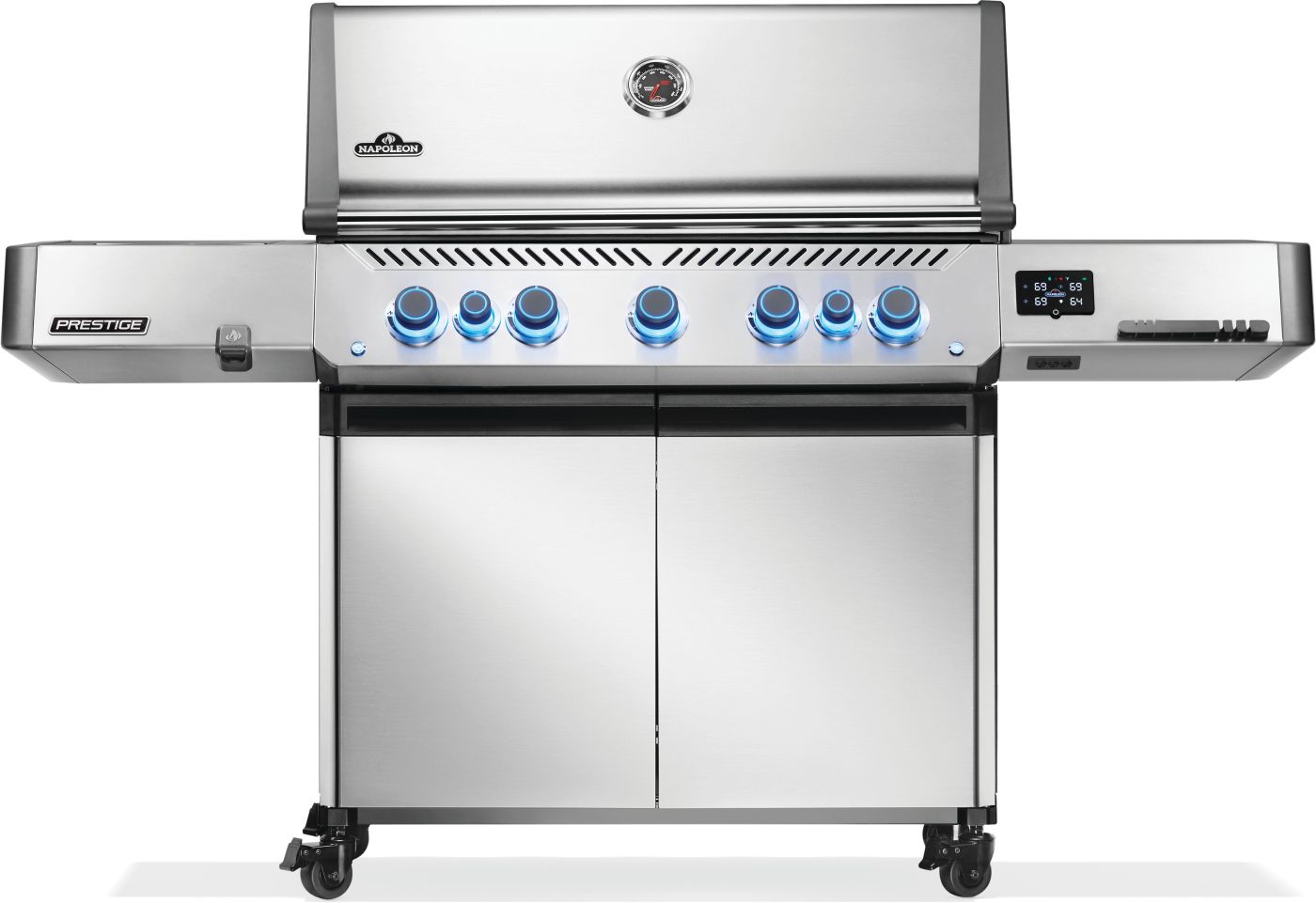 Napoleon Prestige 665 Connected RSIB Propane Gas Grill - Smart BBQ Grill with Wi-Fi Control, Stainless Steel Construction - Perfect for Backyard, Patio, and Outdoor Cooking Parties