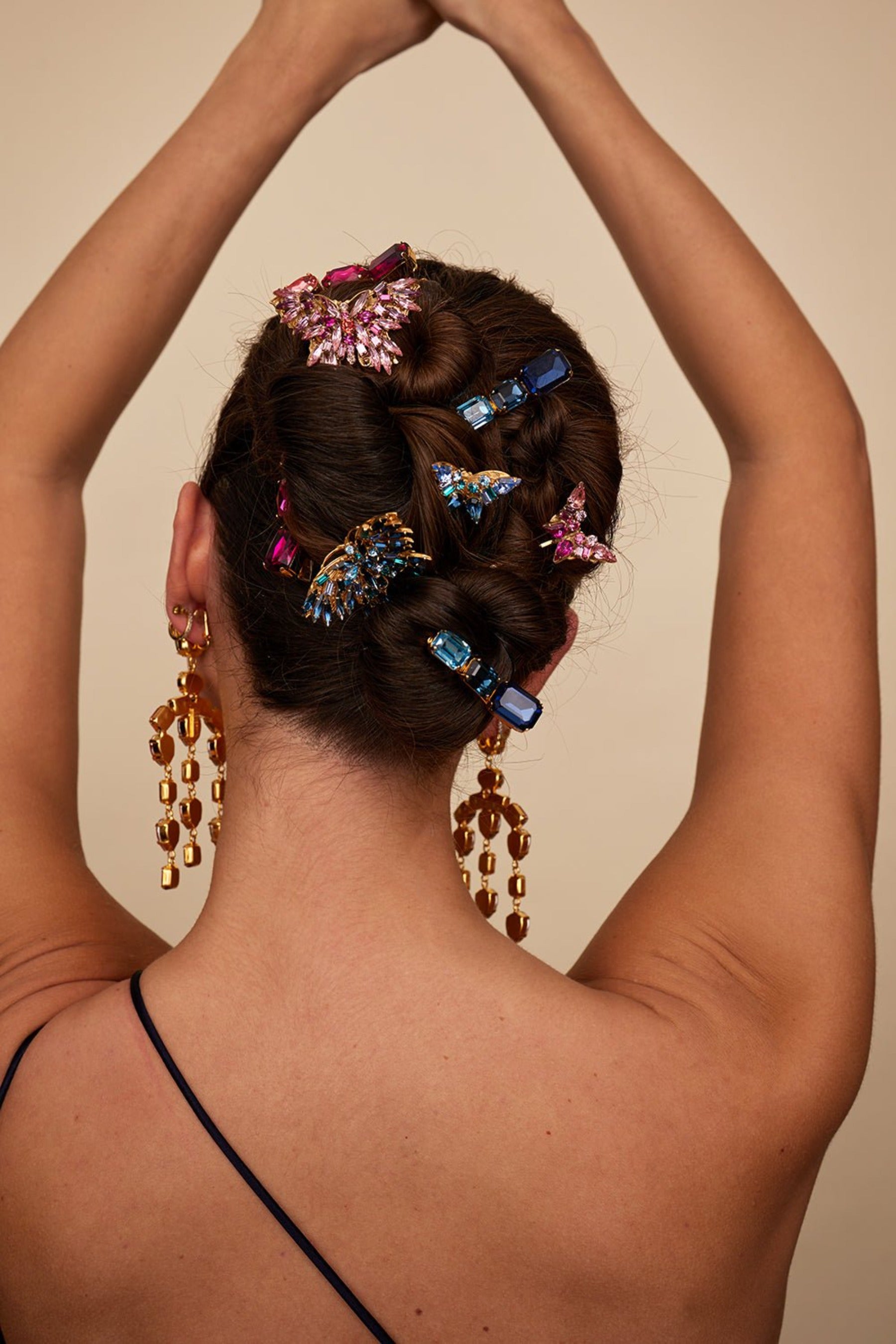 Mika Crystal Hair Clips Set of 2 - Elegant Hair Accessories for Women & Girls - Perfect for Weddings, Parties & Everyday Style