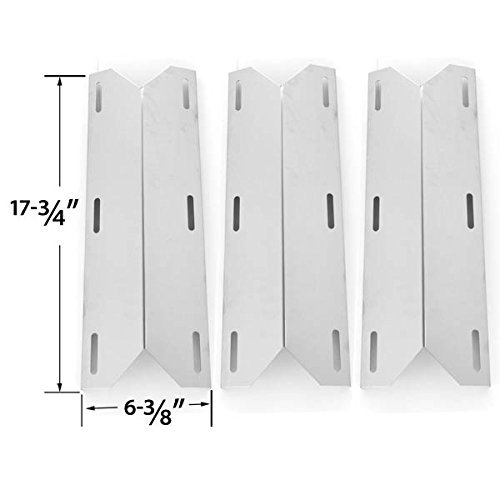 Grill Parts Zone Replacement Kit for Costco Kirkland SKU681955 Gas Grill - 3 Cast Iron Burners & 3 Stainless Steel Heat Plates | BBQ Repair & Maintenance Accessories for Outdoor Cooking