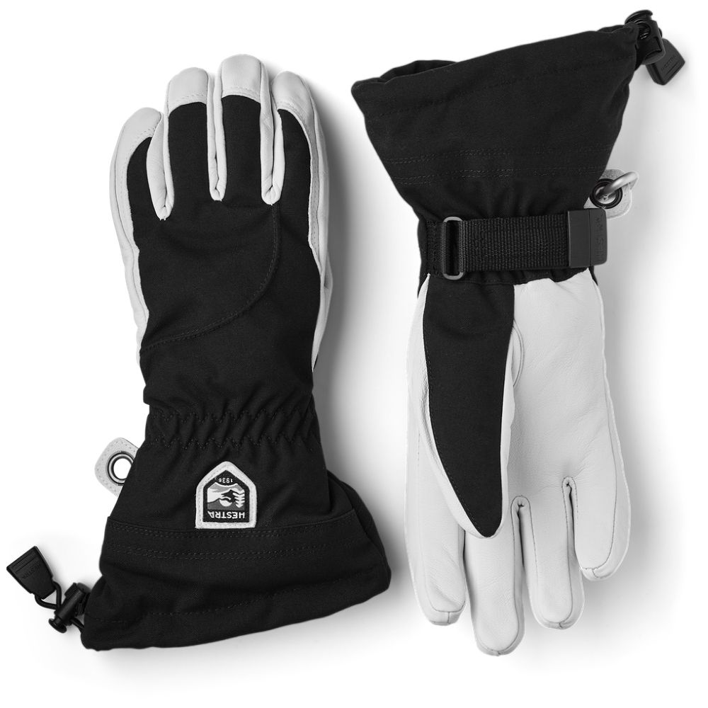 Hestra Heli Women's Ski Gloves - Waterproof & Insulated Winter Gloves for Skiing, Snowboarding & Cold Weather - Black