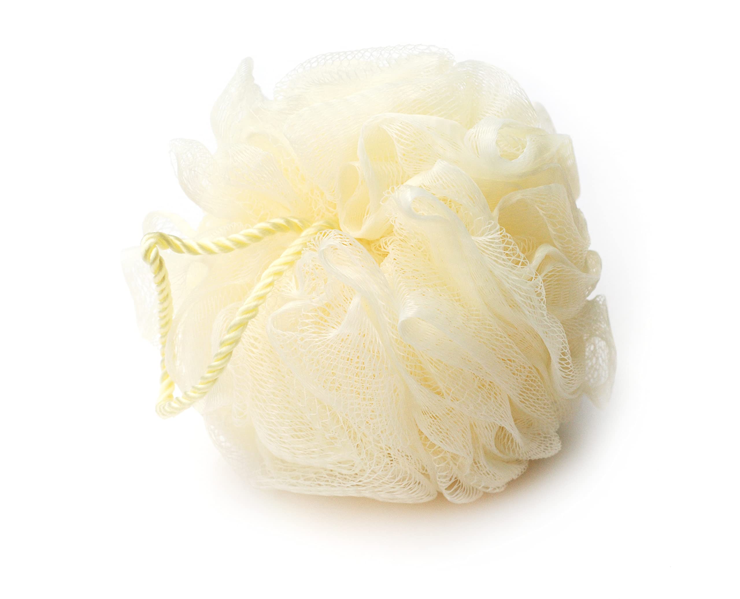 Premium Yellow Loofah Sponge for Women & Men - Gentle Exfoliating Body Scrubber, Bath Sponge & Shower Pouf | Luxury Skin Care Essential for Soft, Smooth Skin | Perfect for Daily Shower & Spa Relaxation