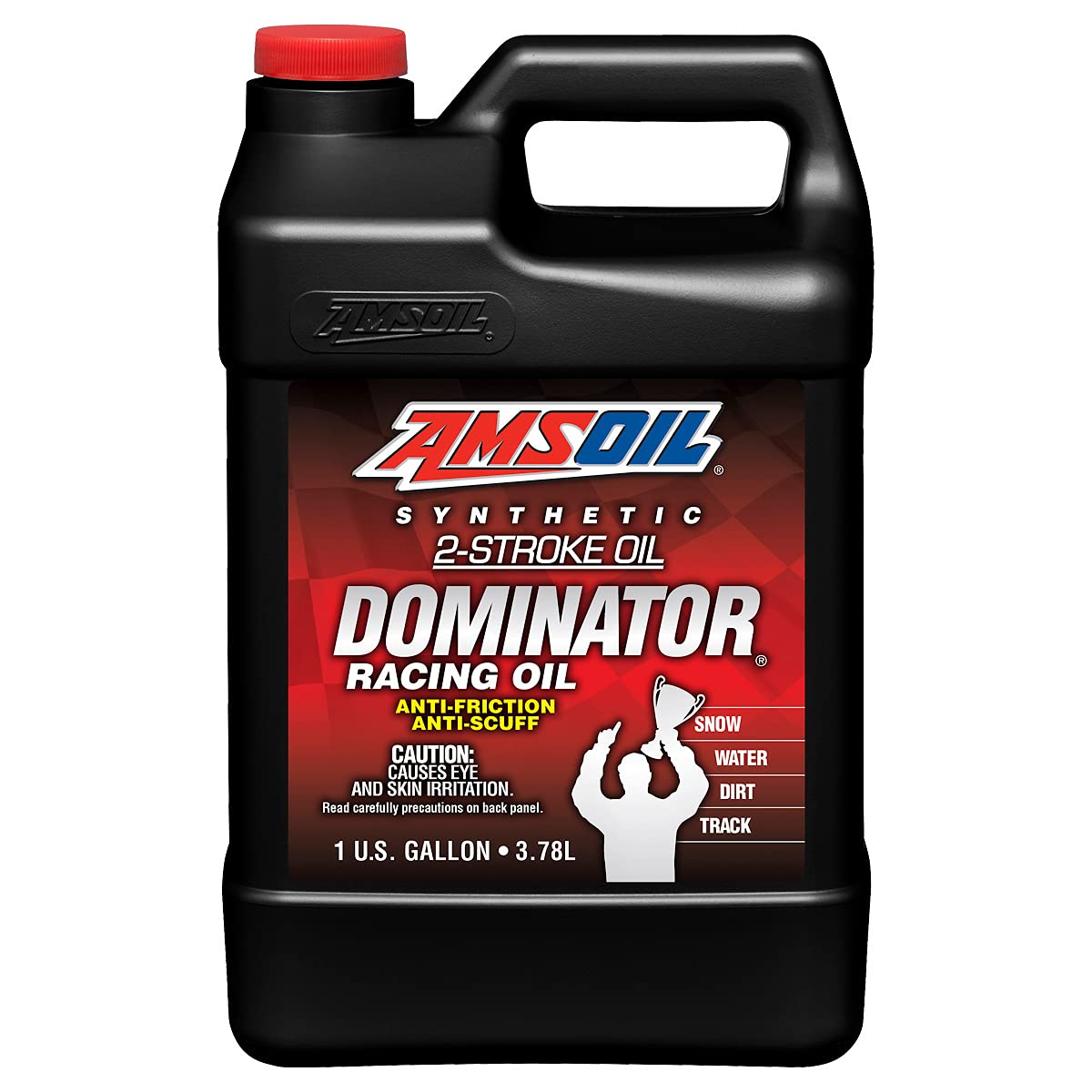 Amsoil TDR1G DOMINATOR Synthetic 2-Stroke Racing Oil - High Performance Motorcycle & ATV Engine Lubricant, 1 Gallon for Racing, Motocross & Off-Road Adventures