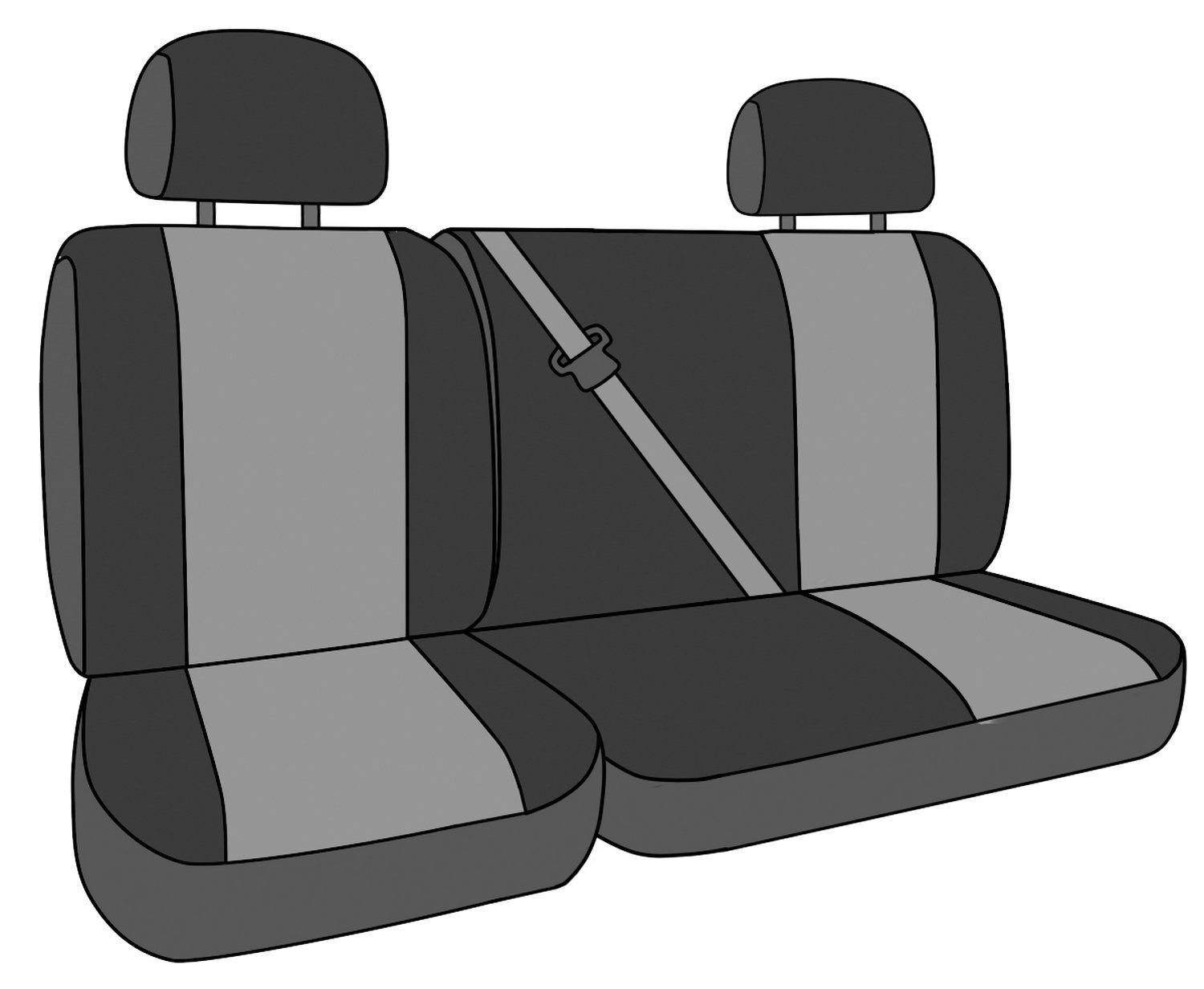 **CalTrend 60/40 Split Bench Seat Covers for 2007-2013 Cadillac Escalade | Heavy-Duty Cordura Fabric | Charcoal Insert & Trim | Perfect for Off-Roading & Daily Commute**