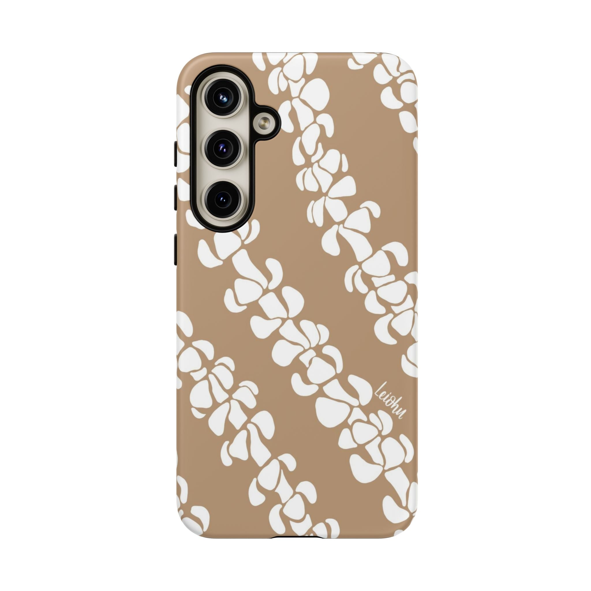 Premium Puakenikeni Tan Leather Case for Samsung Galaxy - Durable Protection with Stylish Design for Everyday Use