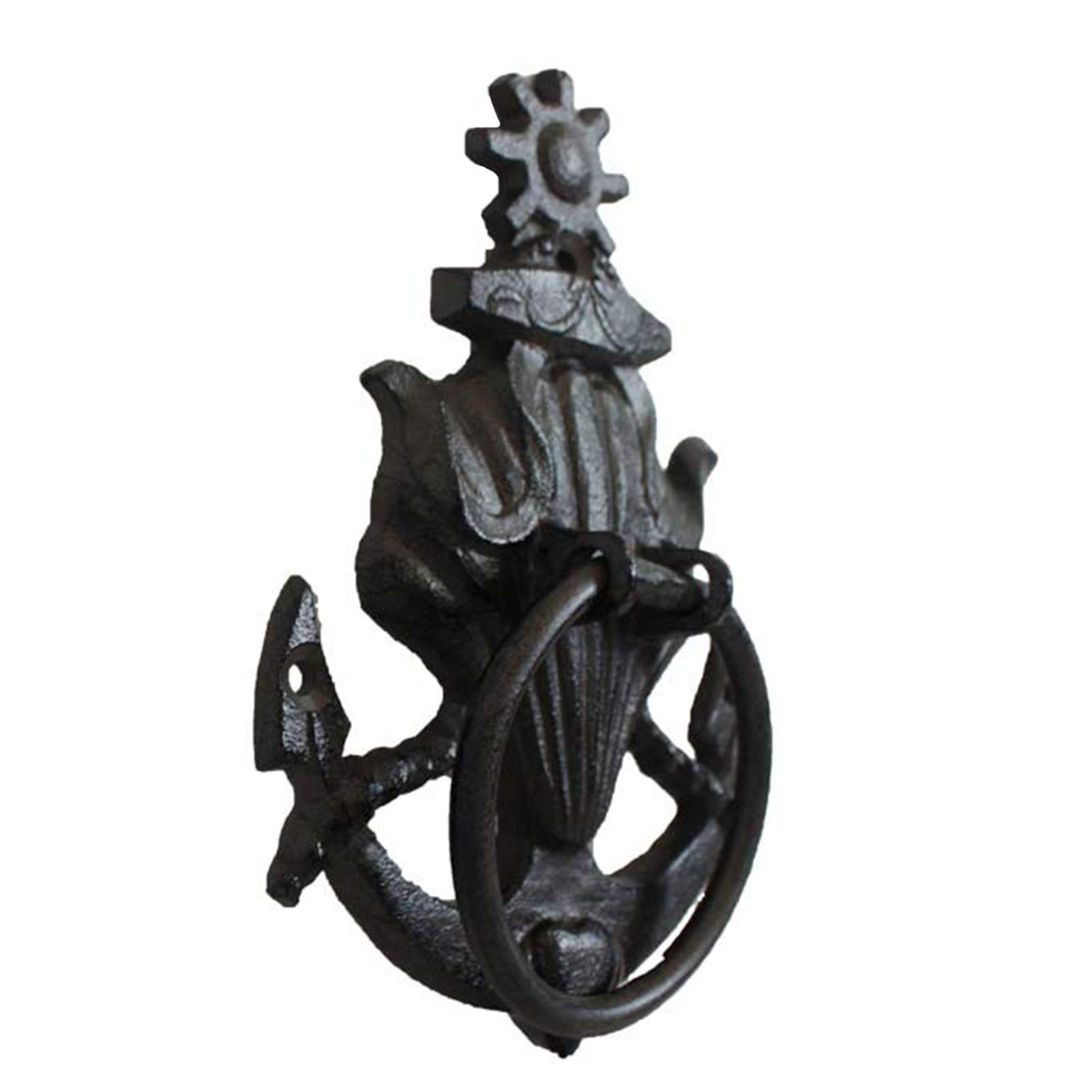 Cast Iron Door Knockers - Rustic Black Anchor Handle for Gates & Fences | Indoor/Outdoor Use