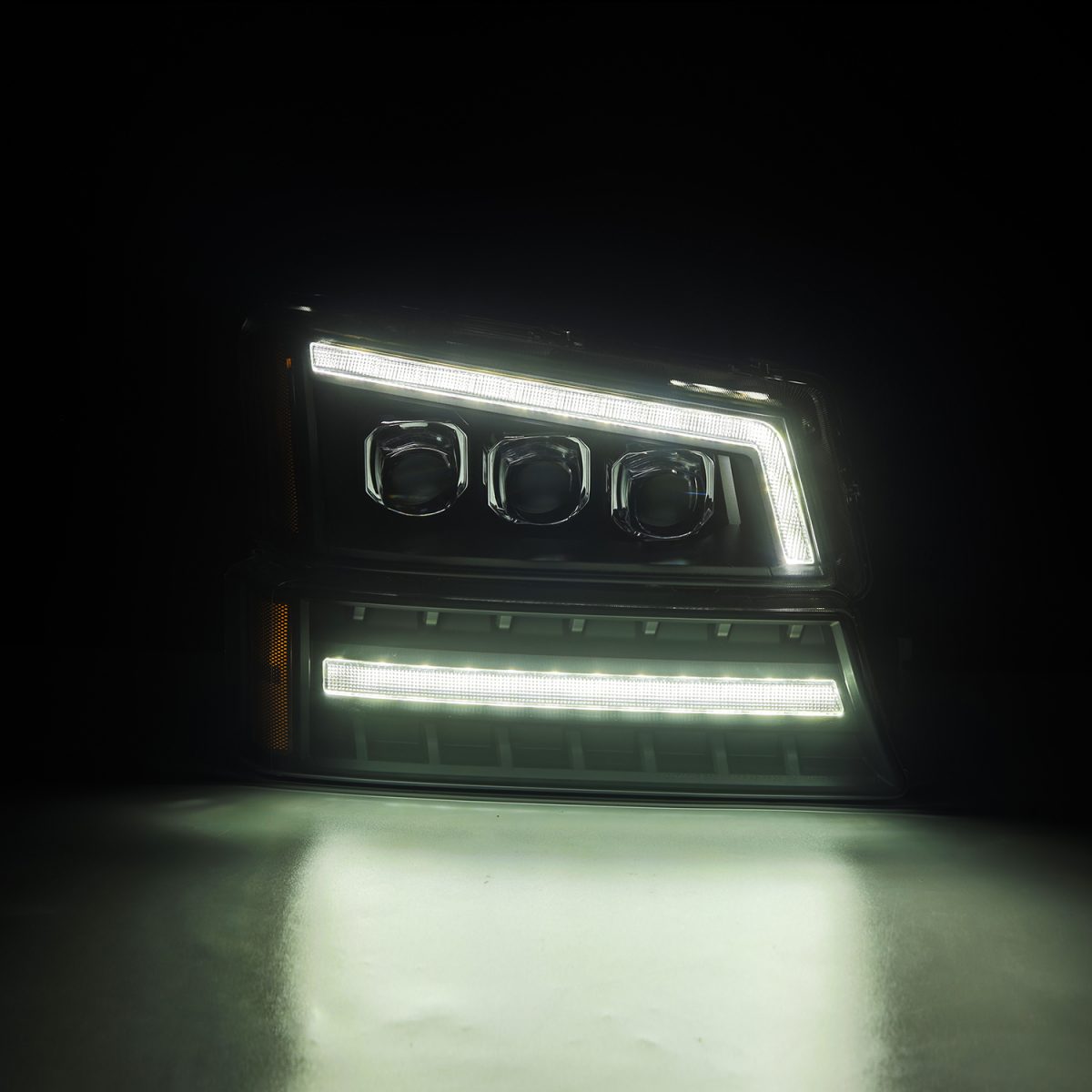 03-06 Chevrolet Silverado & 02-06 Avalanche (No Body Cladding) NOVA Series Black LED Projector Headlights - High Performance Lighting for Night Driving & Off-Road Adventures