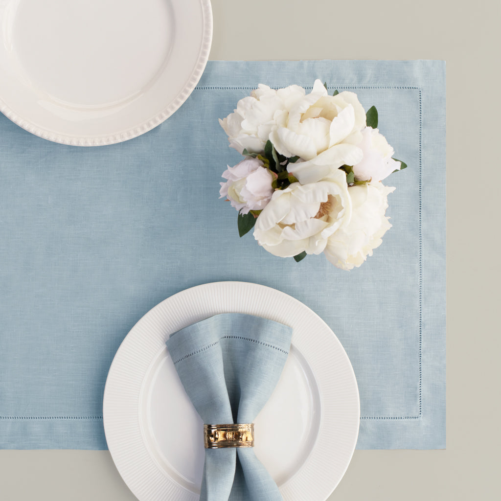 Elegant Classic Hemstitch Linen Table Runner - Perfect for Wedding, Dining & Home Decor