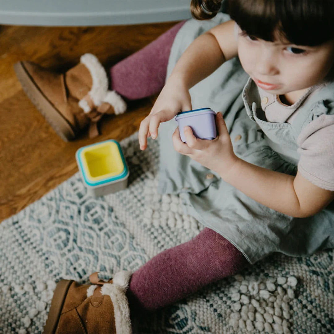 bbluv® Stak – Silicone Stacking Cubes for Babies & Toddlers – Educational Sensory Toys for Early Learning & Playtime Fun